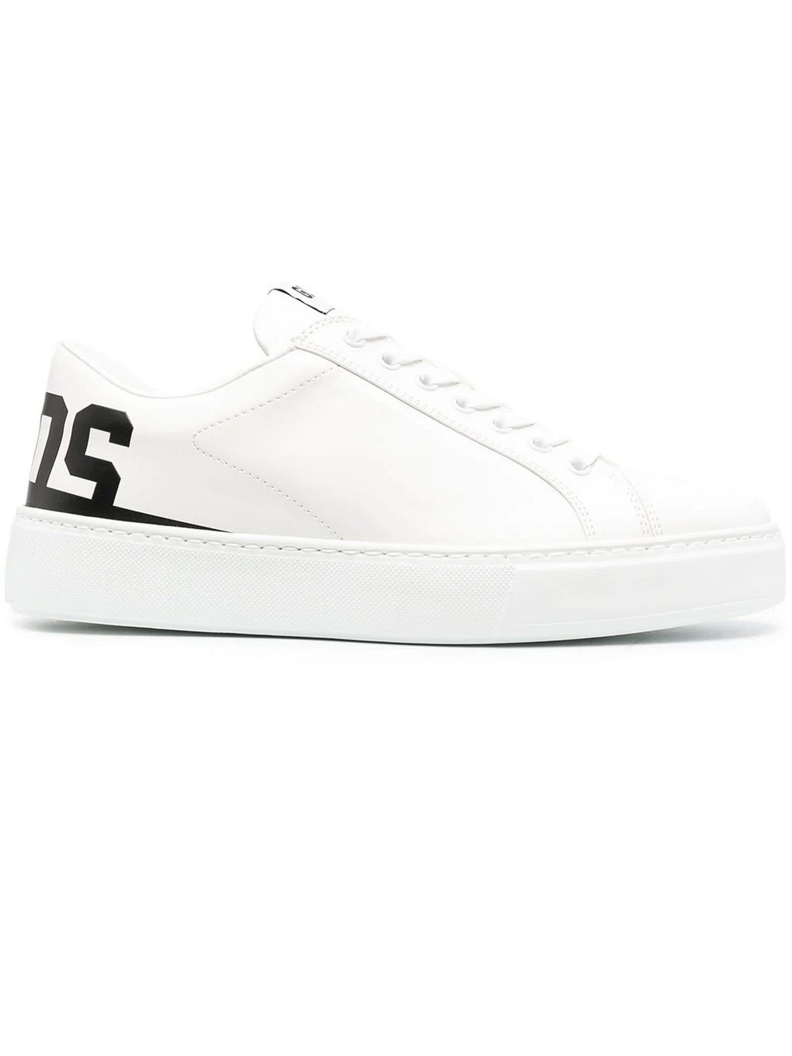 GCDS White Leather Sneakers