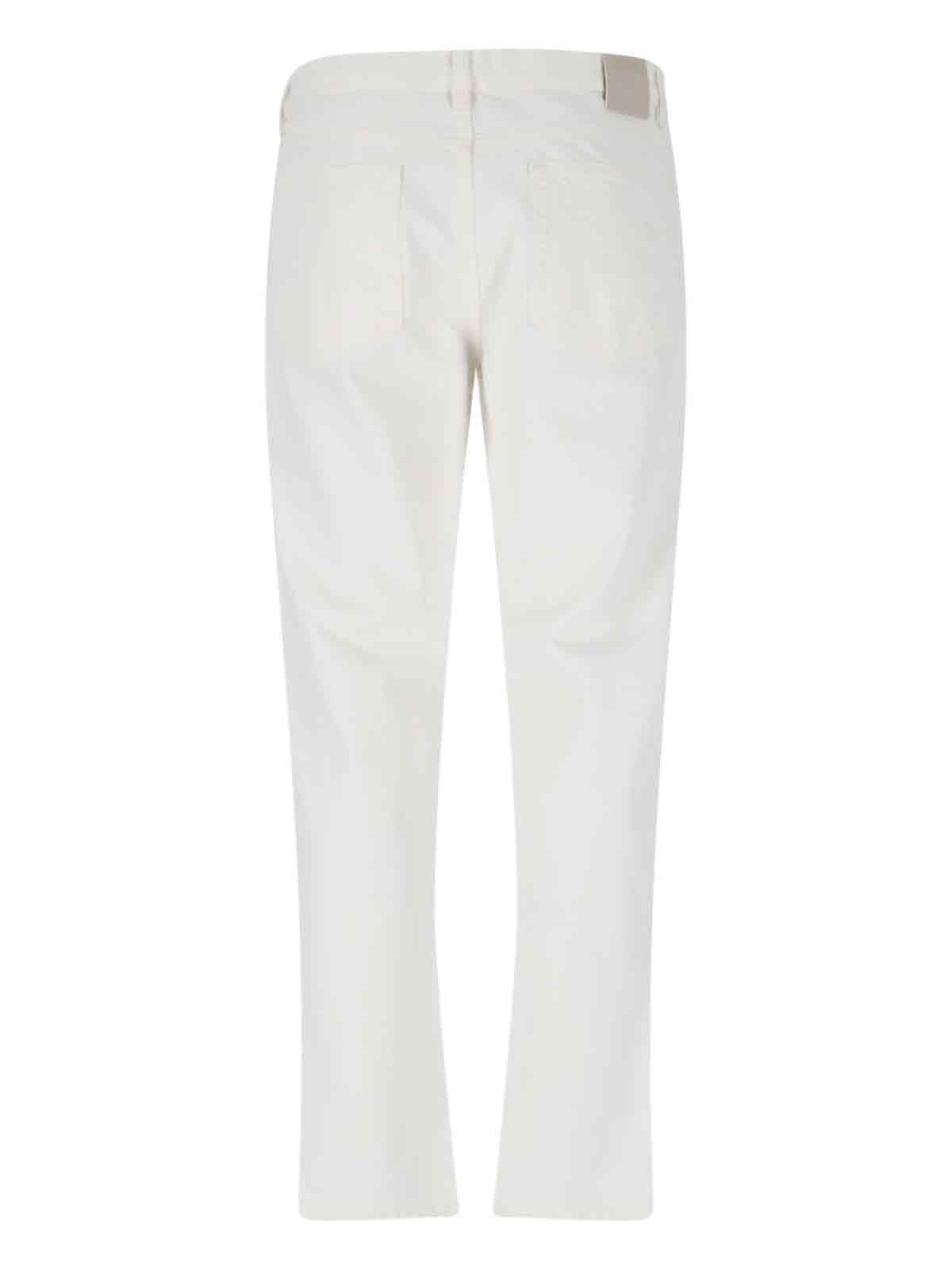 Zegna White Rinse-washed Stretch Cotton Roccia Jeans In White