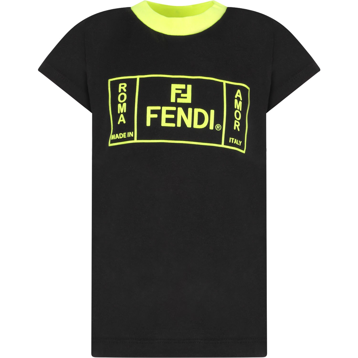 Fendi yellow eyes t shirt best sale