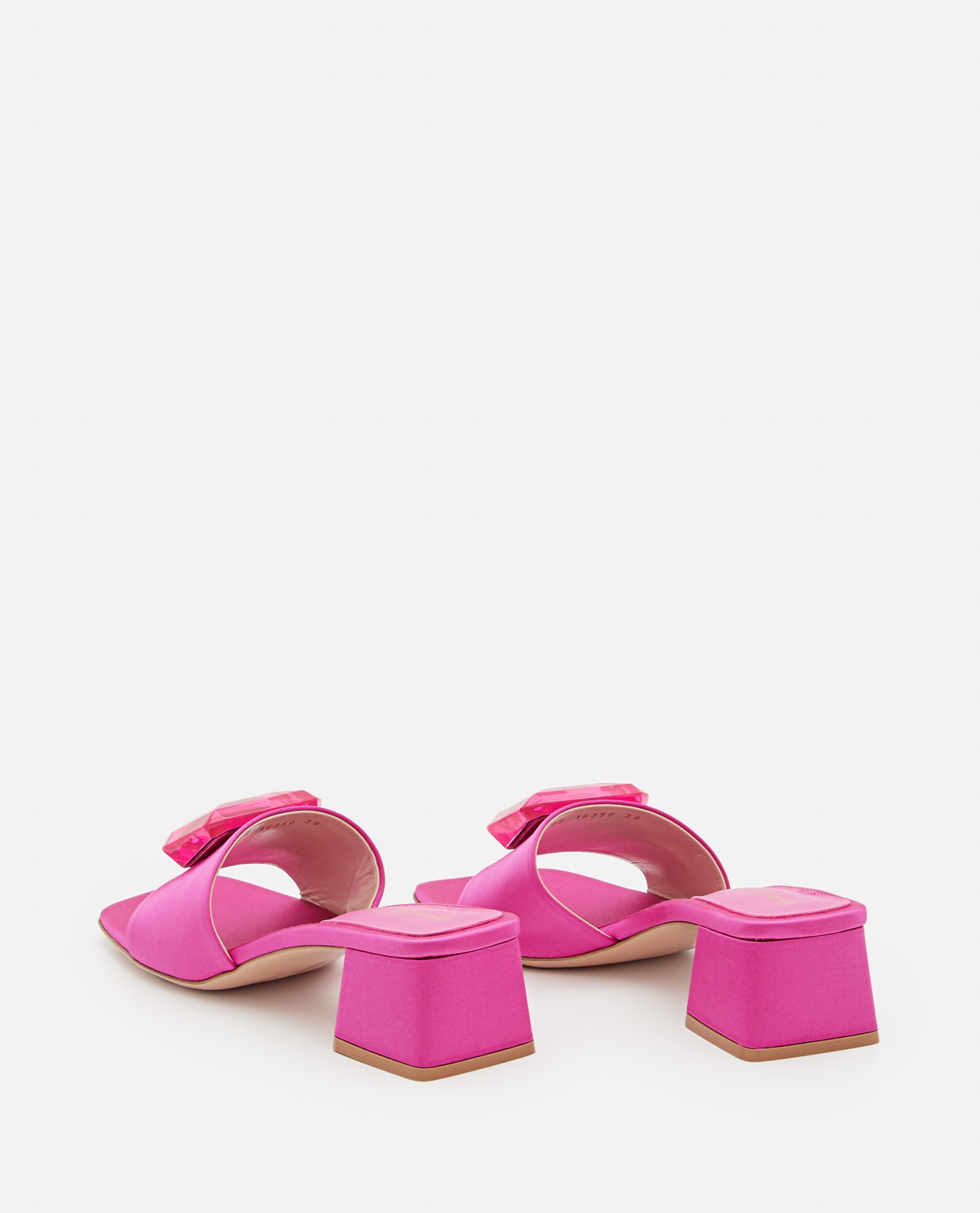 Shop Gianvito Rossi 45mm Satin Sandals In Pink
