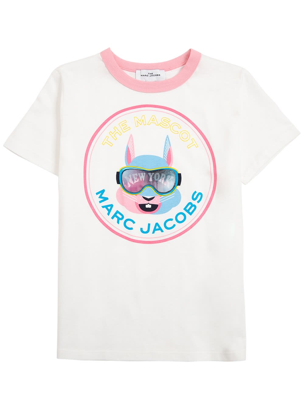 Marc Jacobs White Cotton T-shirt With Logo Print