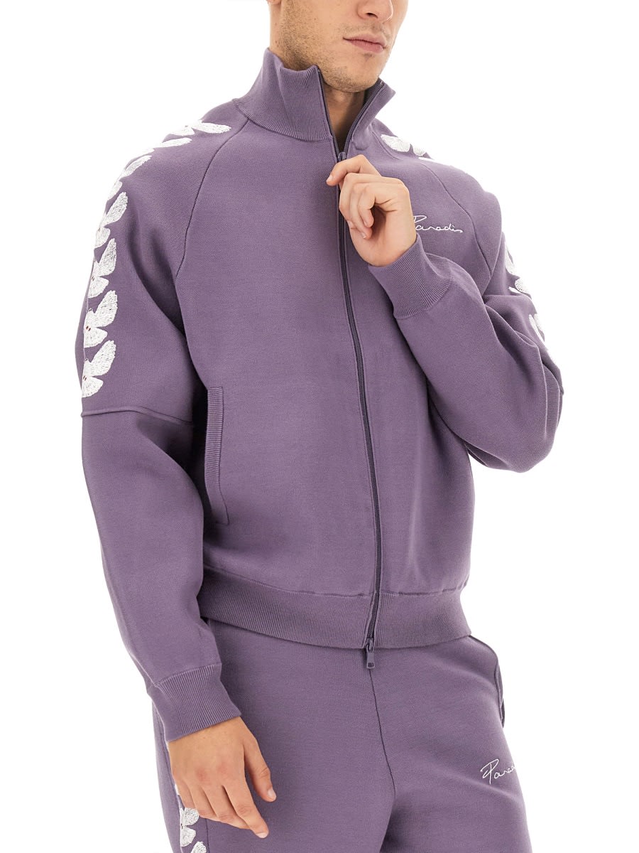 Shop 3paradis Sweatshirt With Logo In Purple