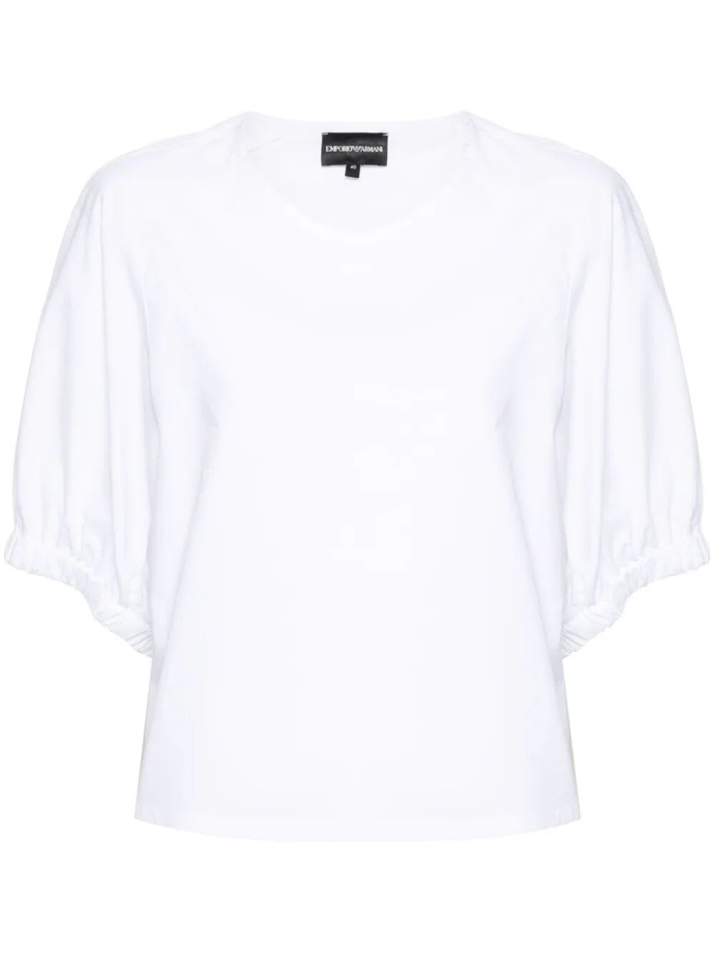 Shop Emporio Armani Short Sleeves Shirt In Optic White