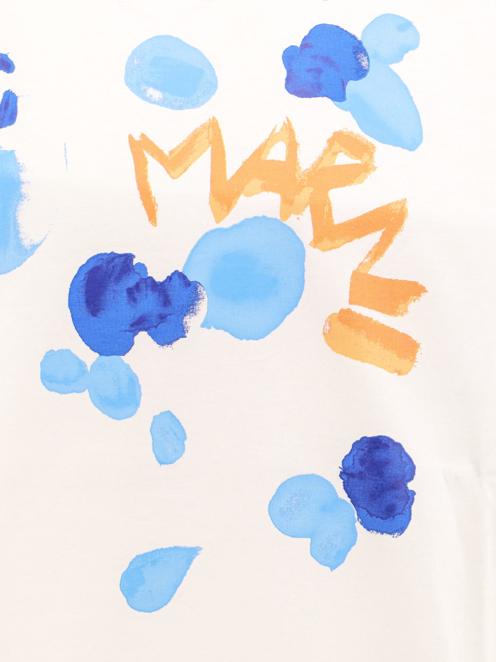 Shop Marni Dripping Flower Organic Cotton T-shirt In Lily White
