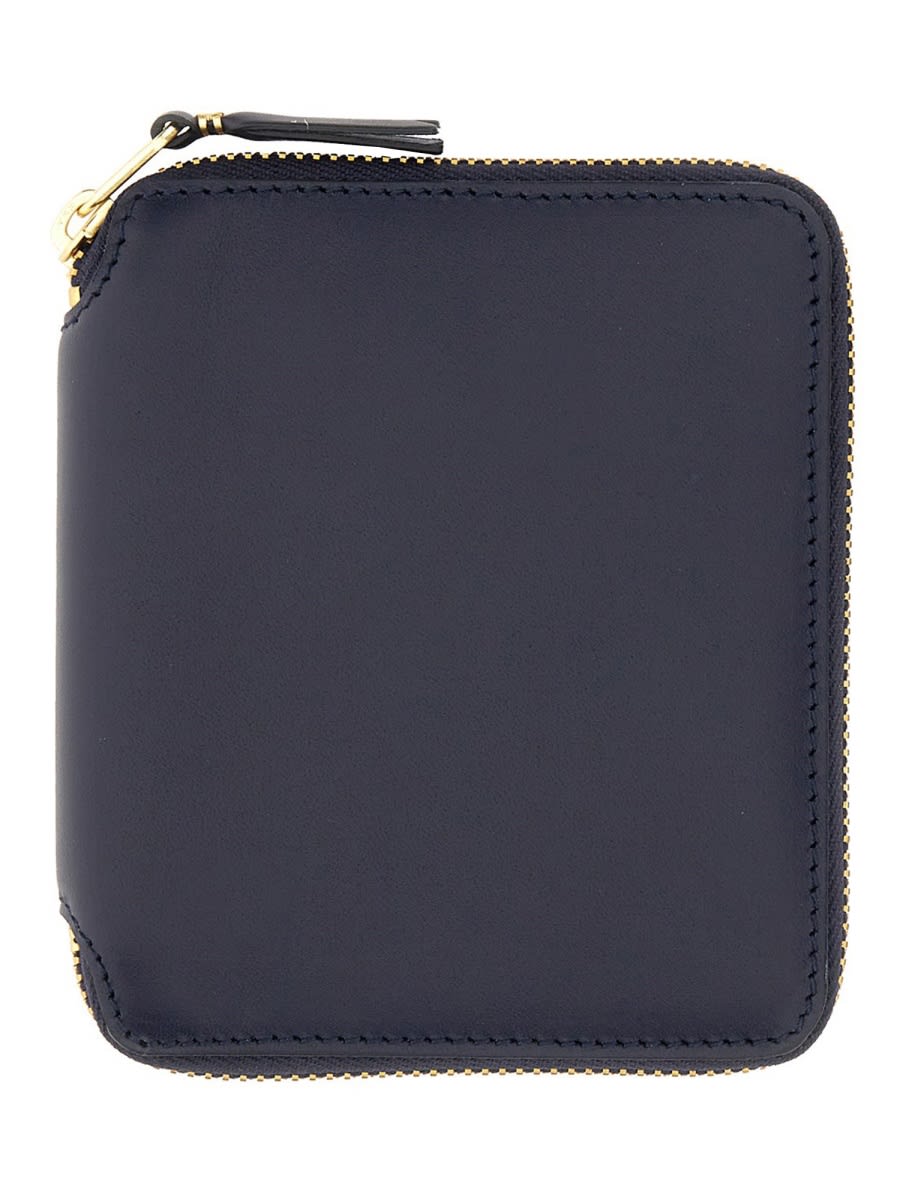 Shop Comme Des Garçons Zipped Wallet In Blue