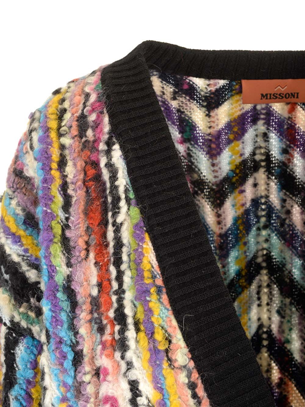 Shop Missoni Oversized Cardigan In Multicolor