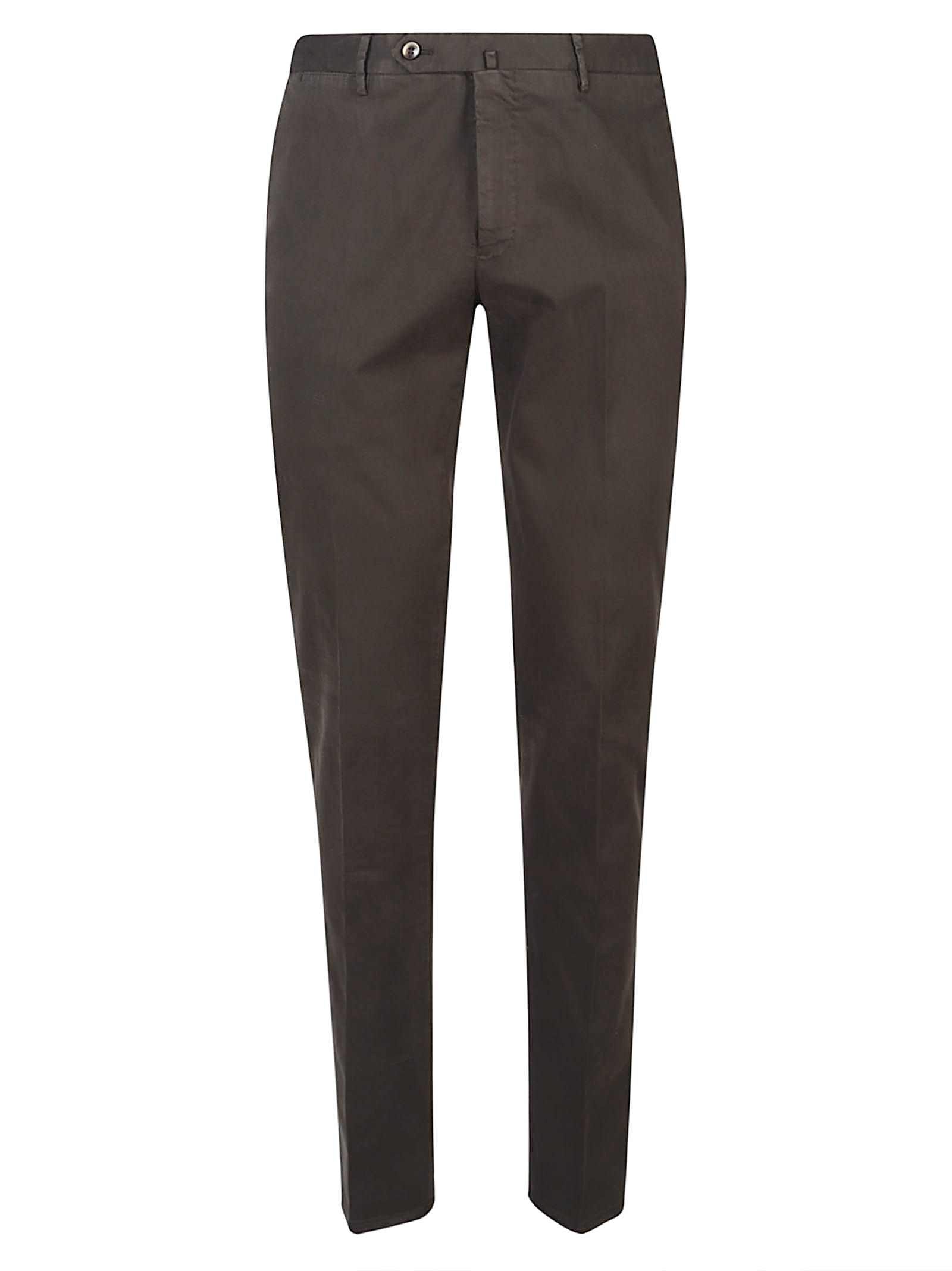 Pt Torino Slim Flat Front Pant In Brown