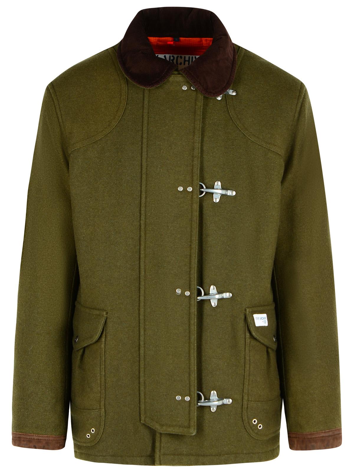 Fay 4ganci Green Wool Blend Jacket In Green