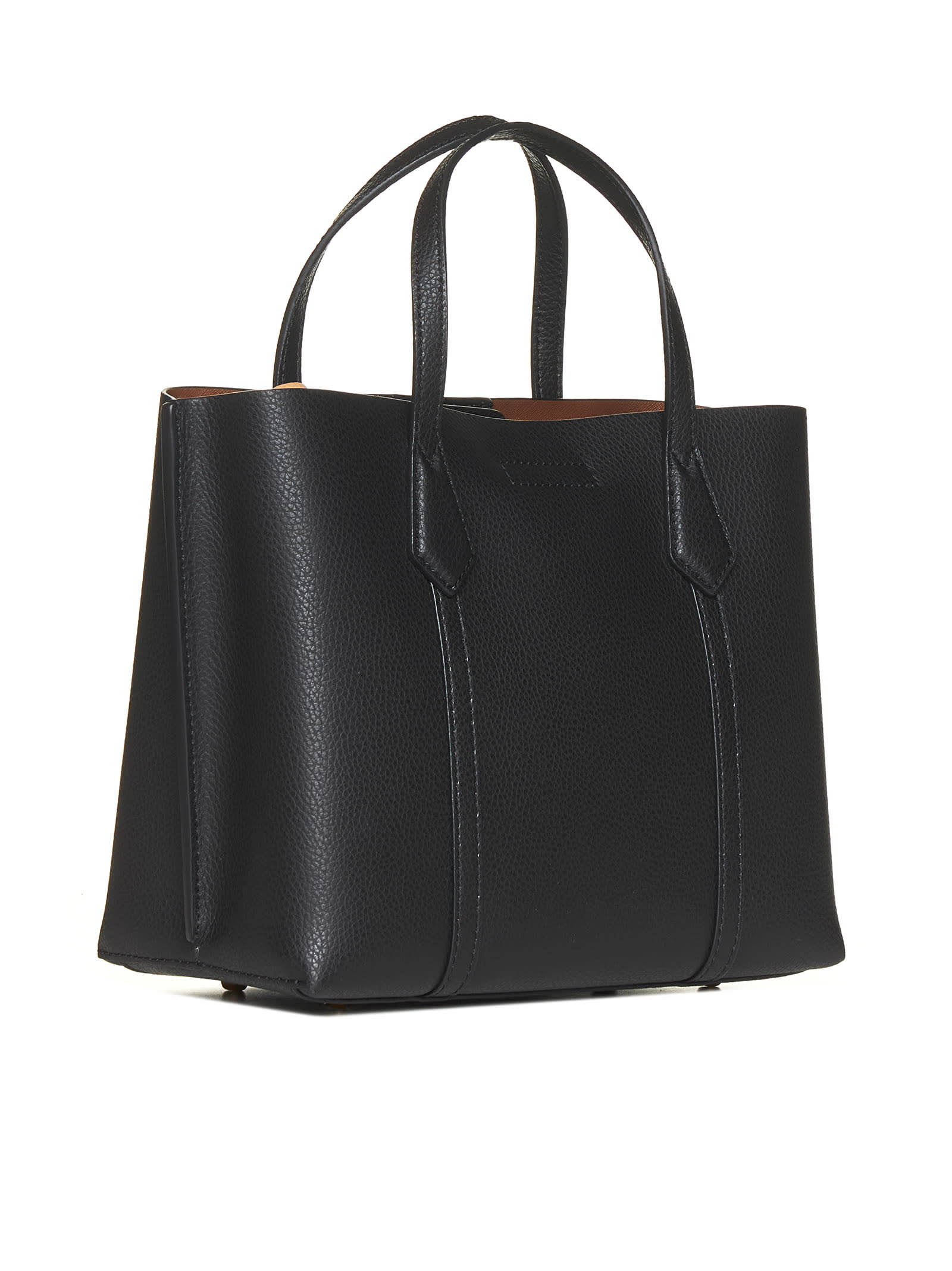 Tory Burch Perry Triple-compartment Small Tote Bag In Black