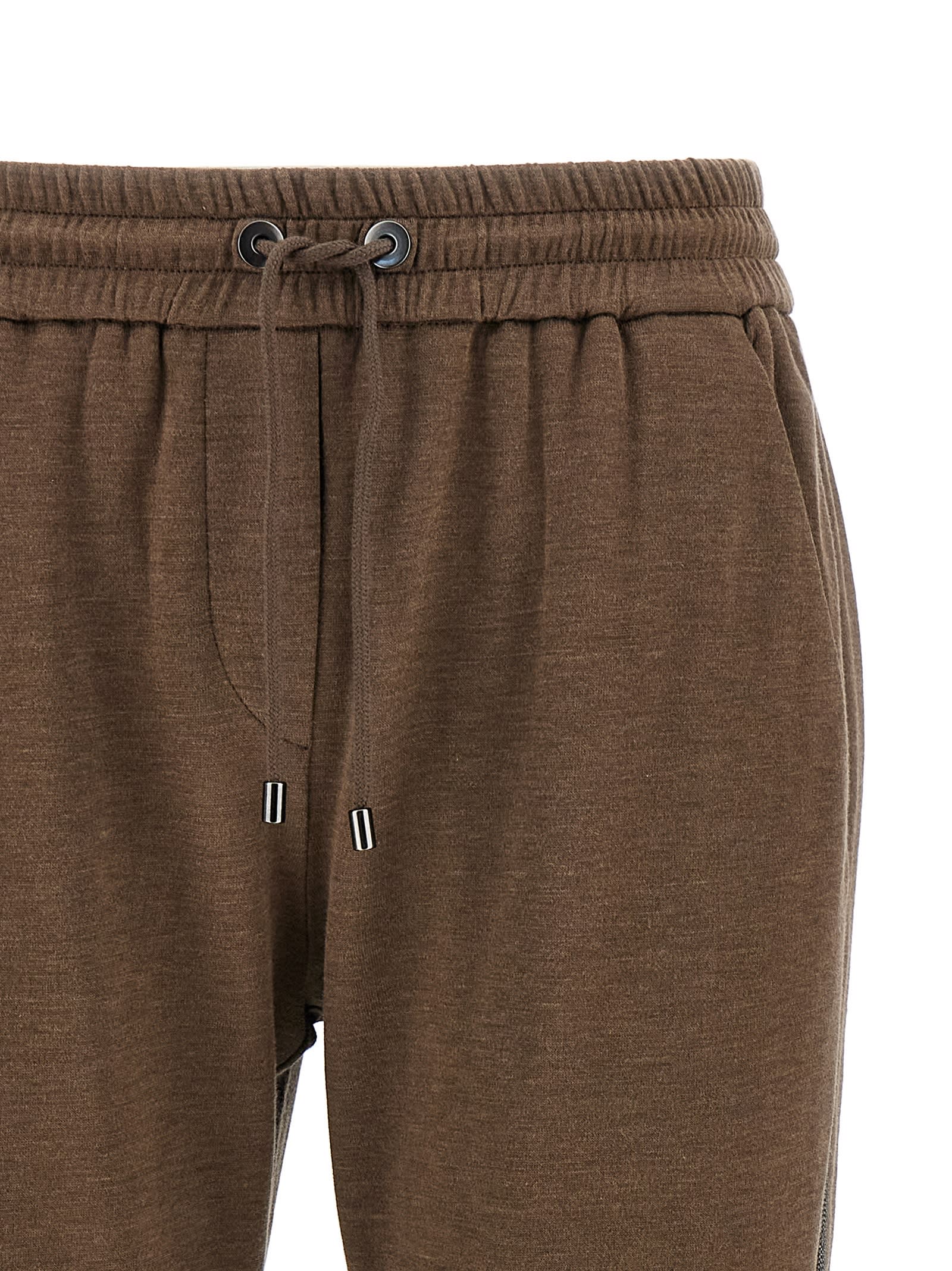 Shop Brunello Cucinelli Monile Joggers In Brown