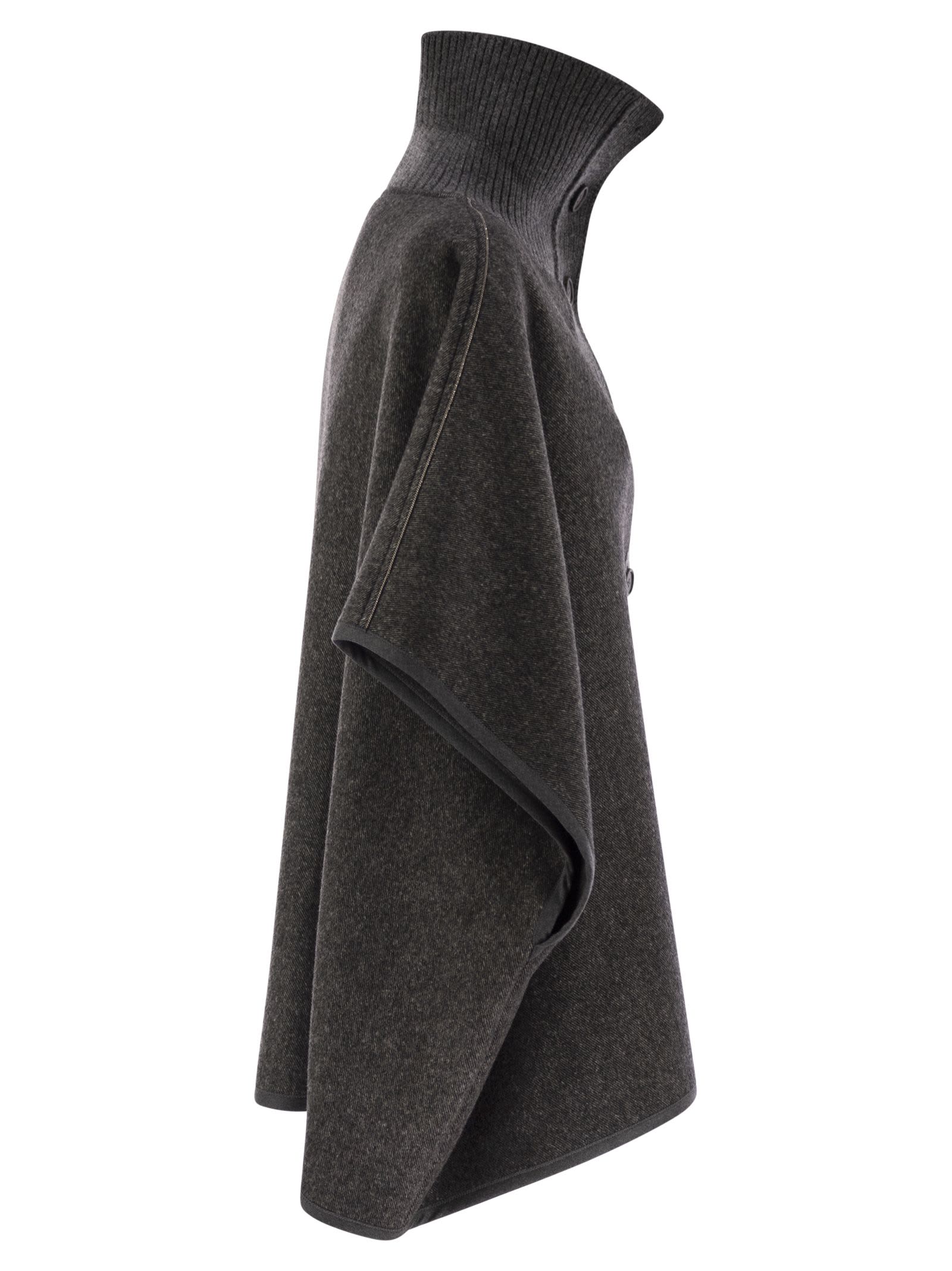 FABIANA FILIPPI WOOL TURTLENECK CAPE 