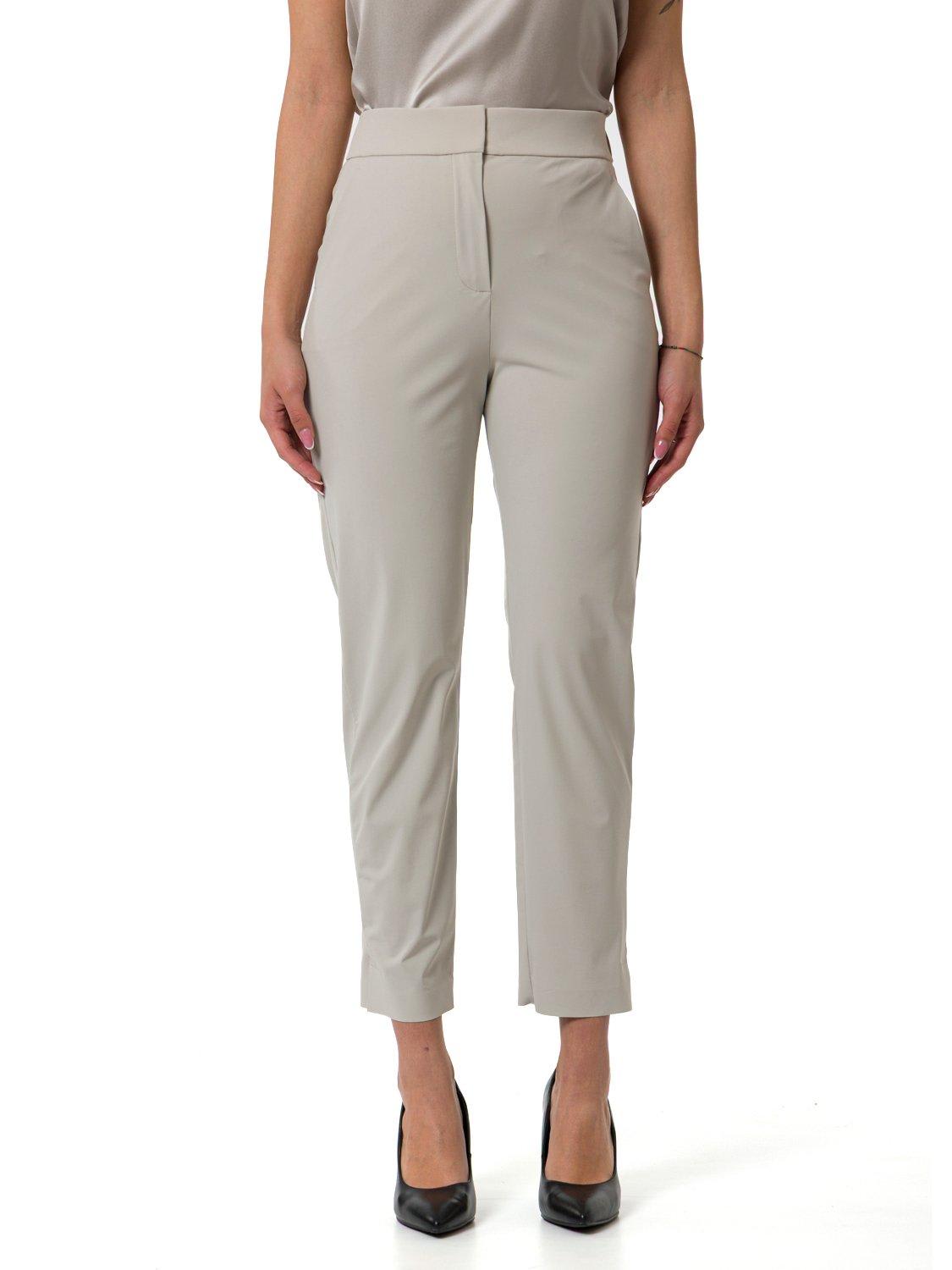 Max Mara Lipari Cropped Trousers In Gray