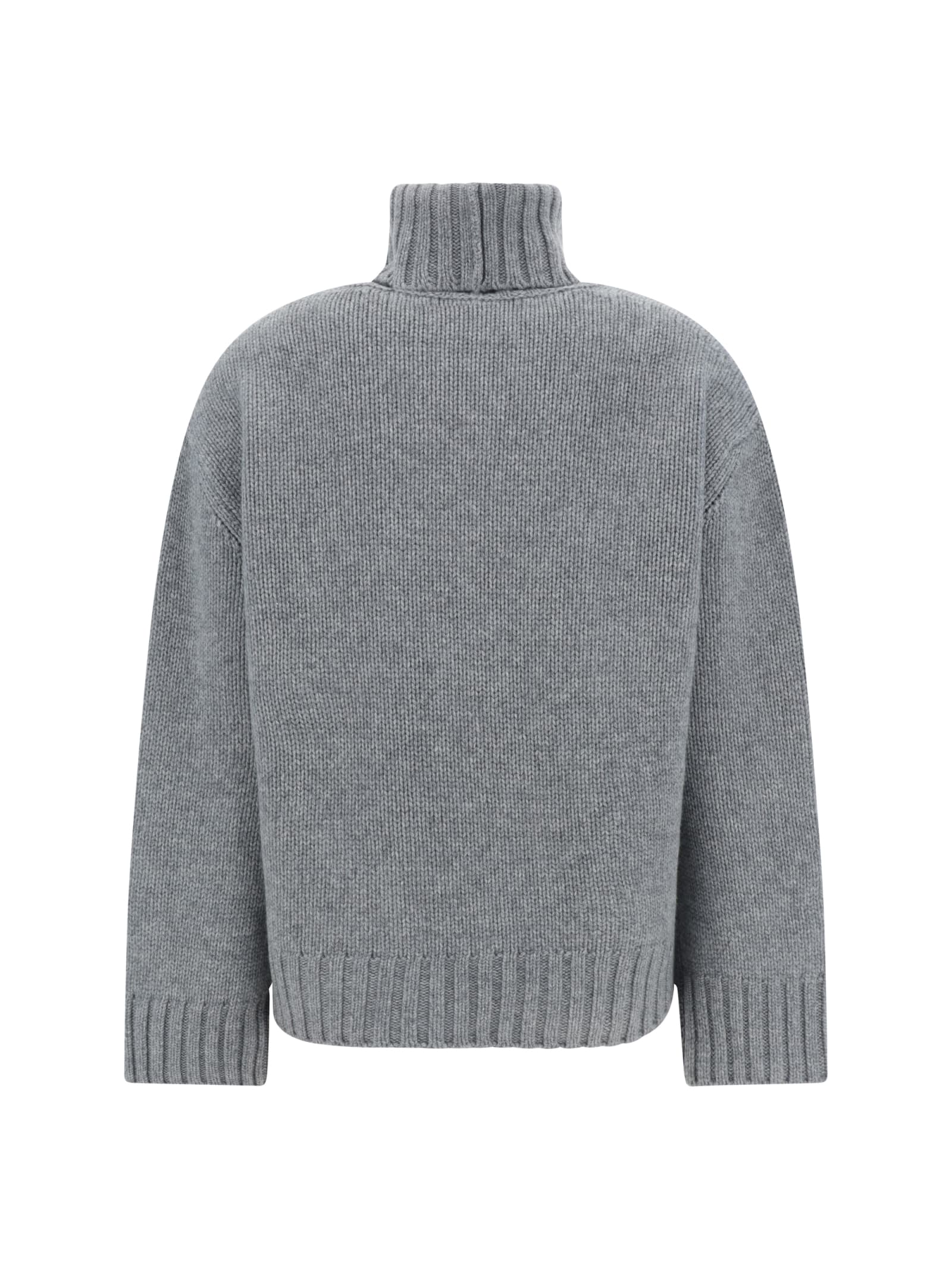 Shop Fabiana Filippi Boxi Turtleneck Sweater In Roccia