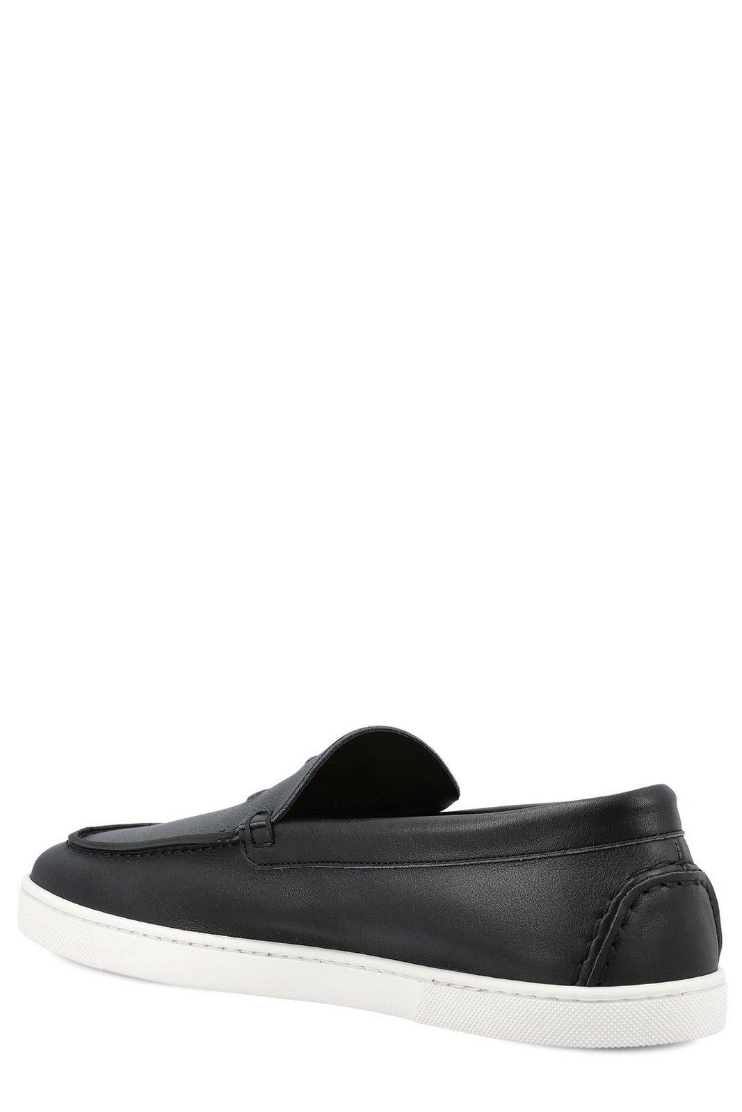 Shop Christian Louboutin Varsiboat Slip-on Loafers In Black
