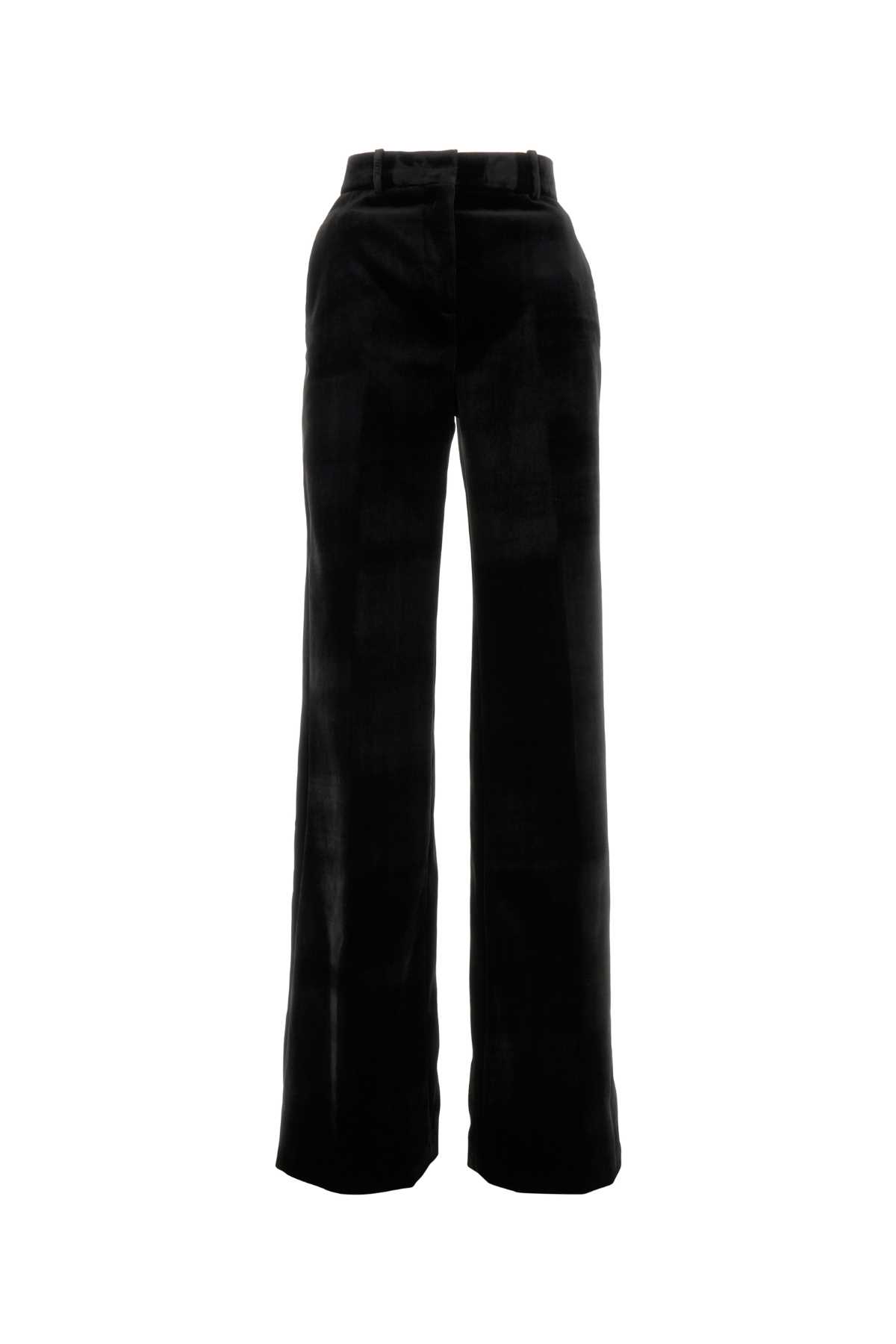 Ermanno Scervino High Waist Wide Leg Palazzo Trousers In Black