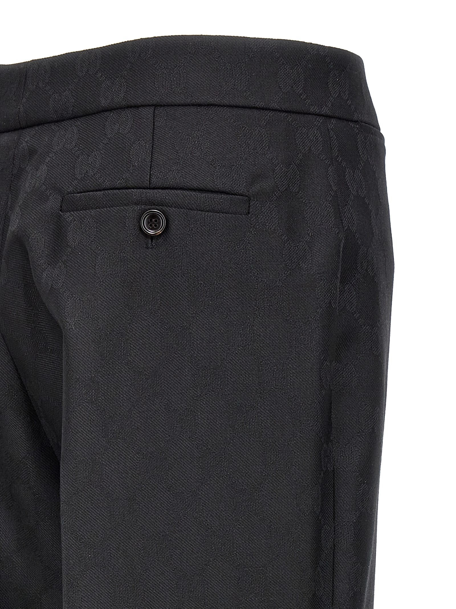 Shop Gucci Gg Pants In Black
