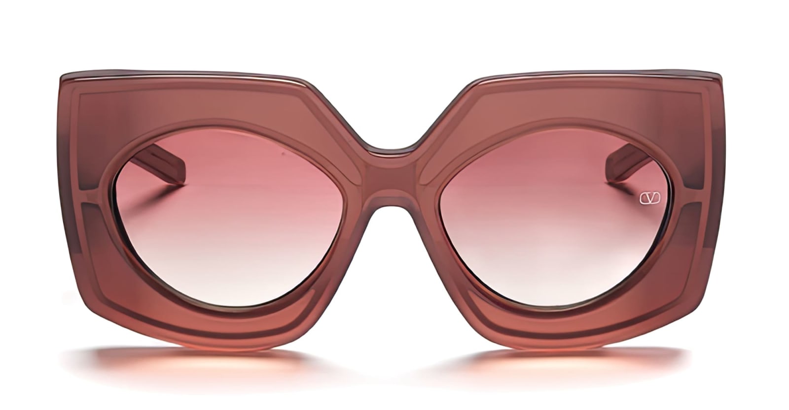 Shop Valentino V-soul - Pink / Gold Sunglasses In Black
