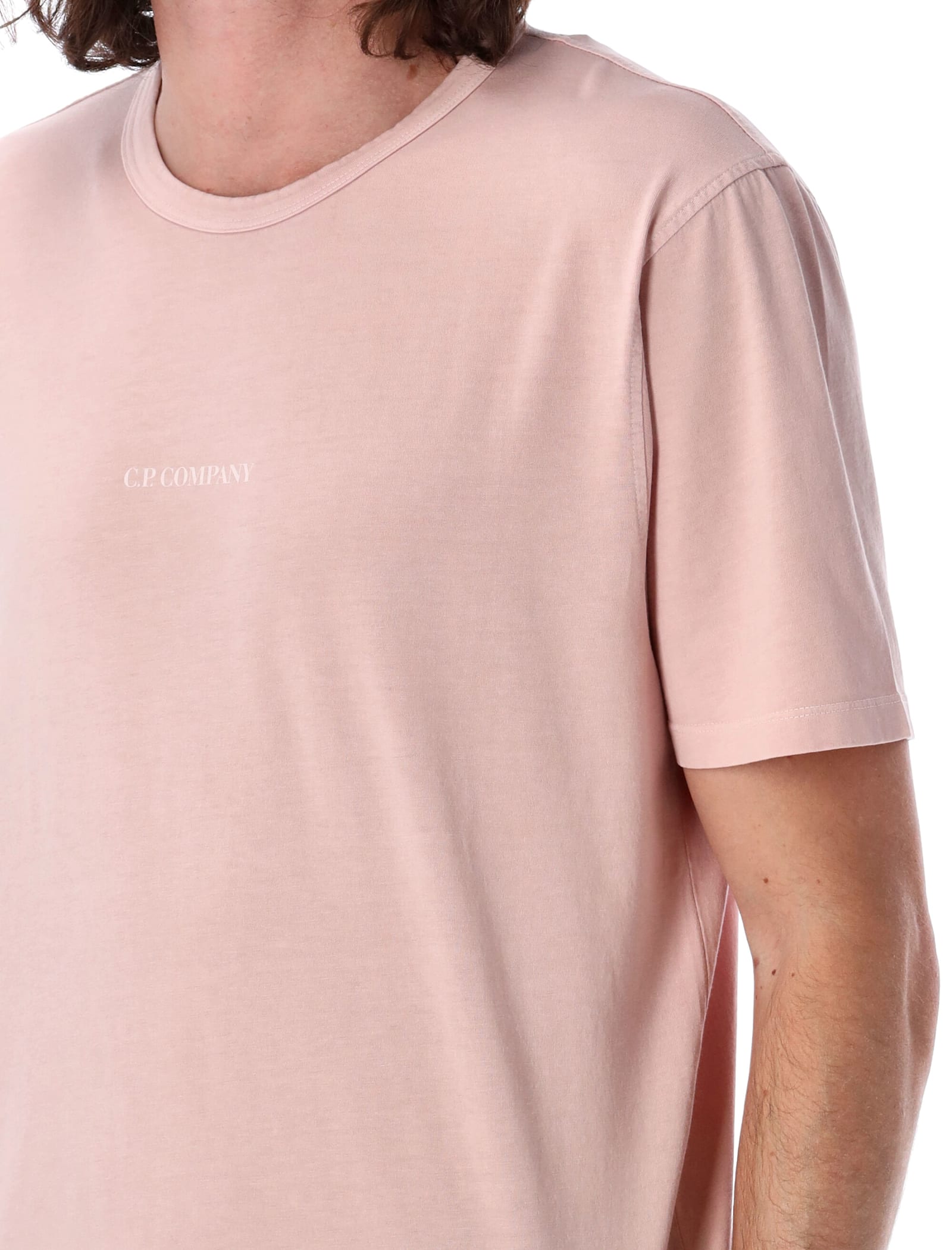 C.p. Company C.p.company Logo Print T-shirt In Misty Rose