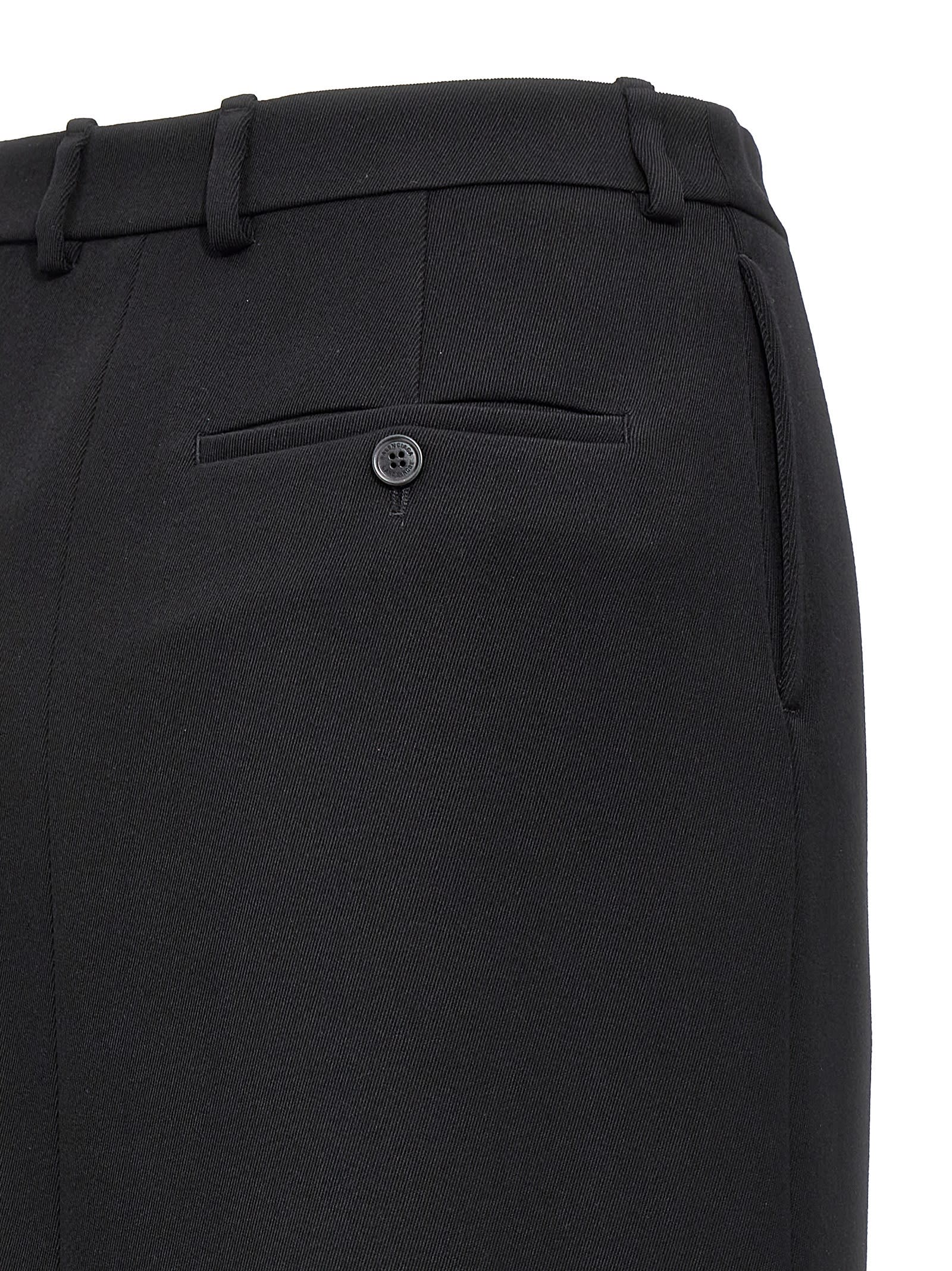 Shop Balenciaga Long Wool Skirt In Black
