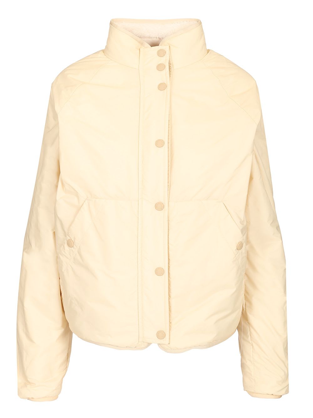 Shop Moncler Double-faced Teddy Effect Jacket In White