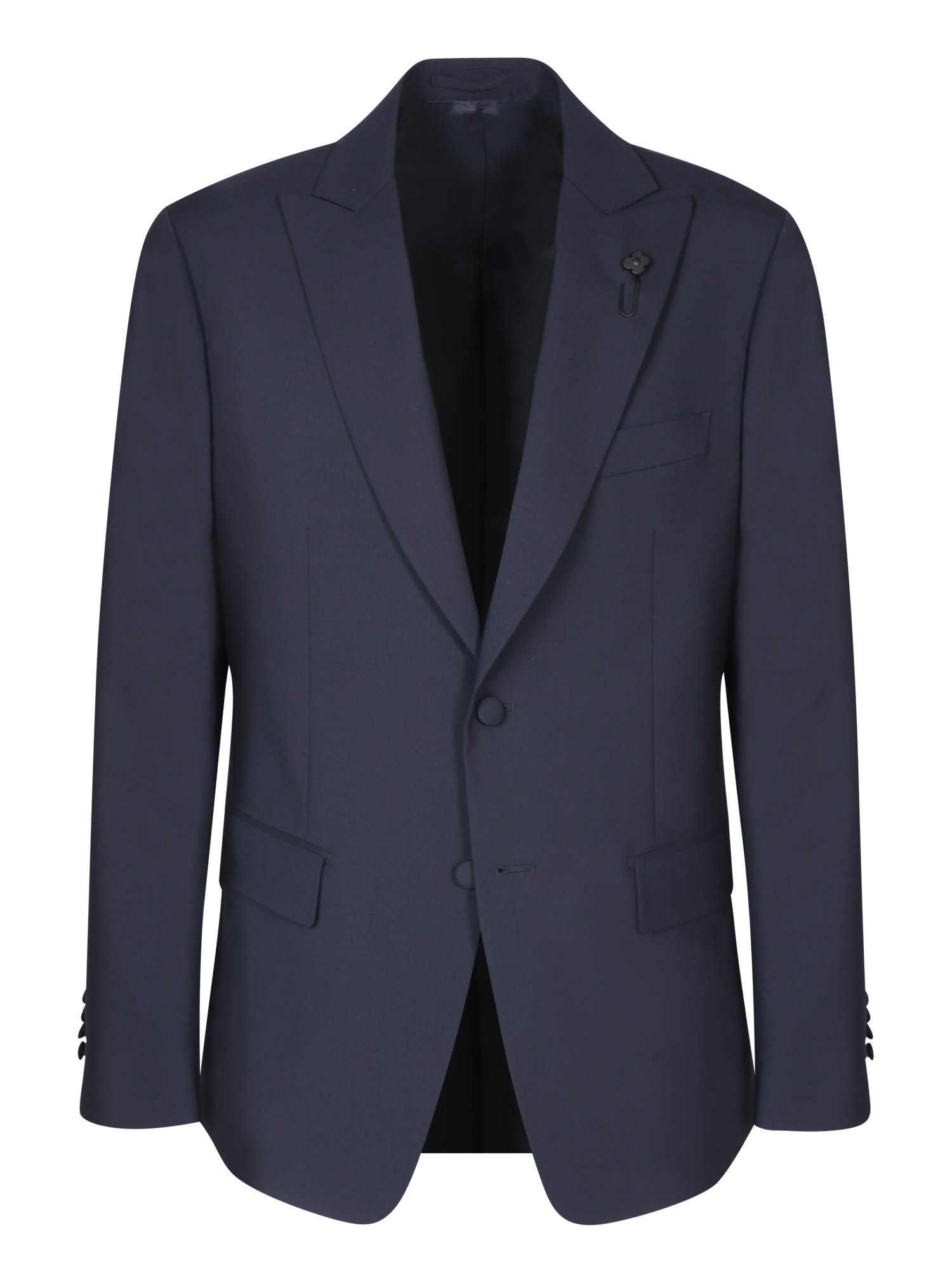 Shop Lardini Single-breasted Blue Armored Suit