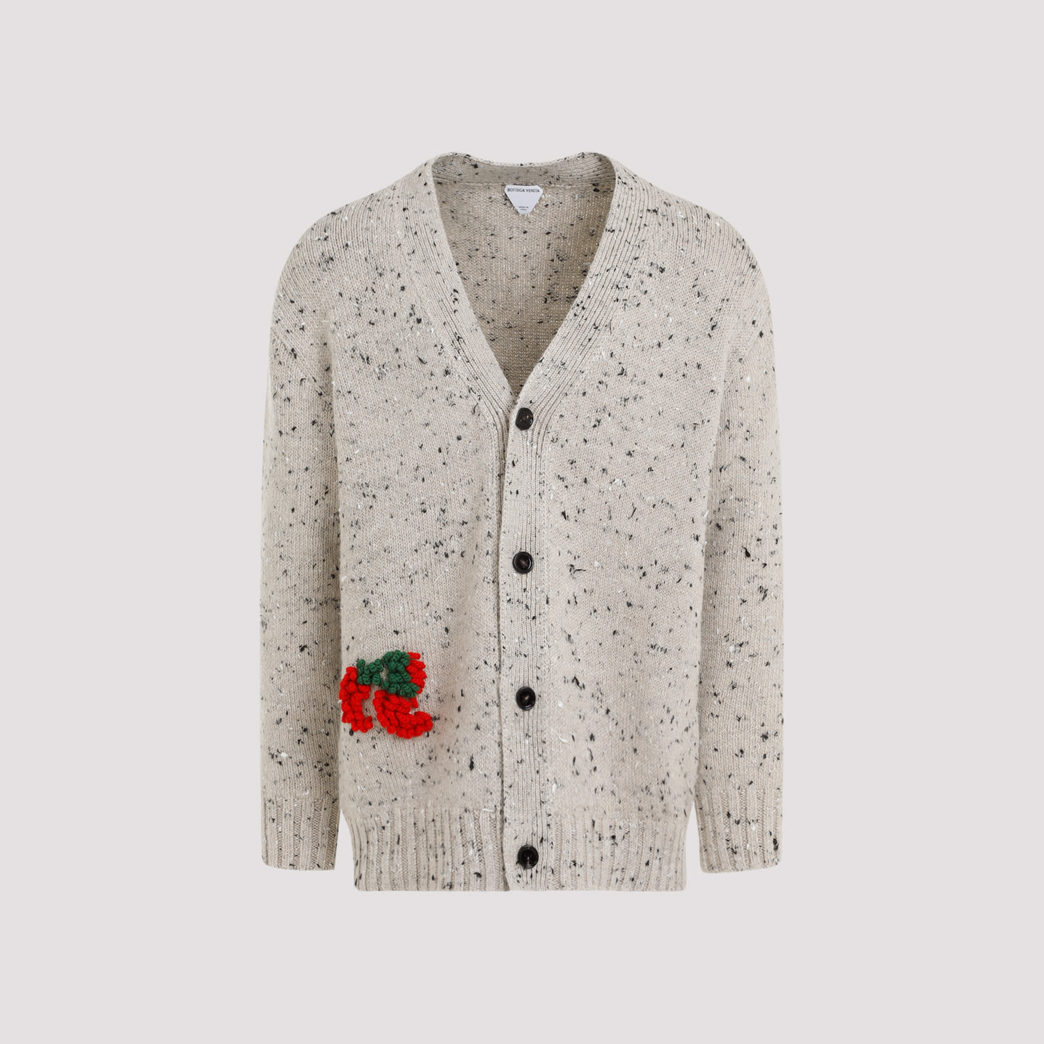 Shop Bottega Veneta Embroidered Cardigan In Dove