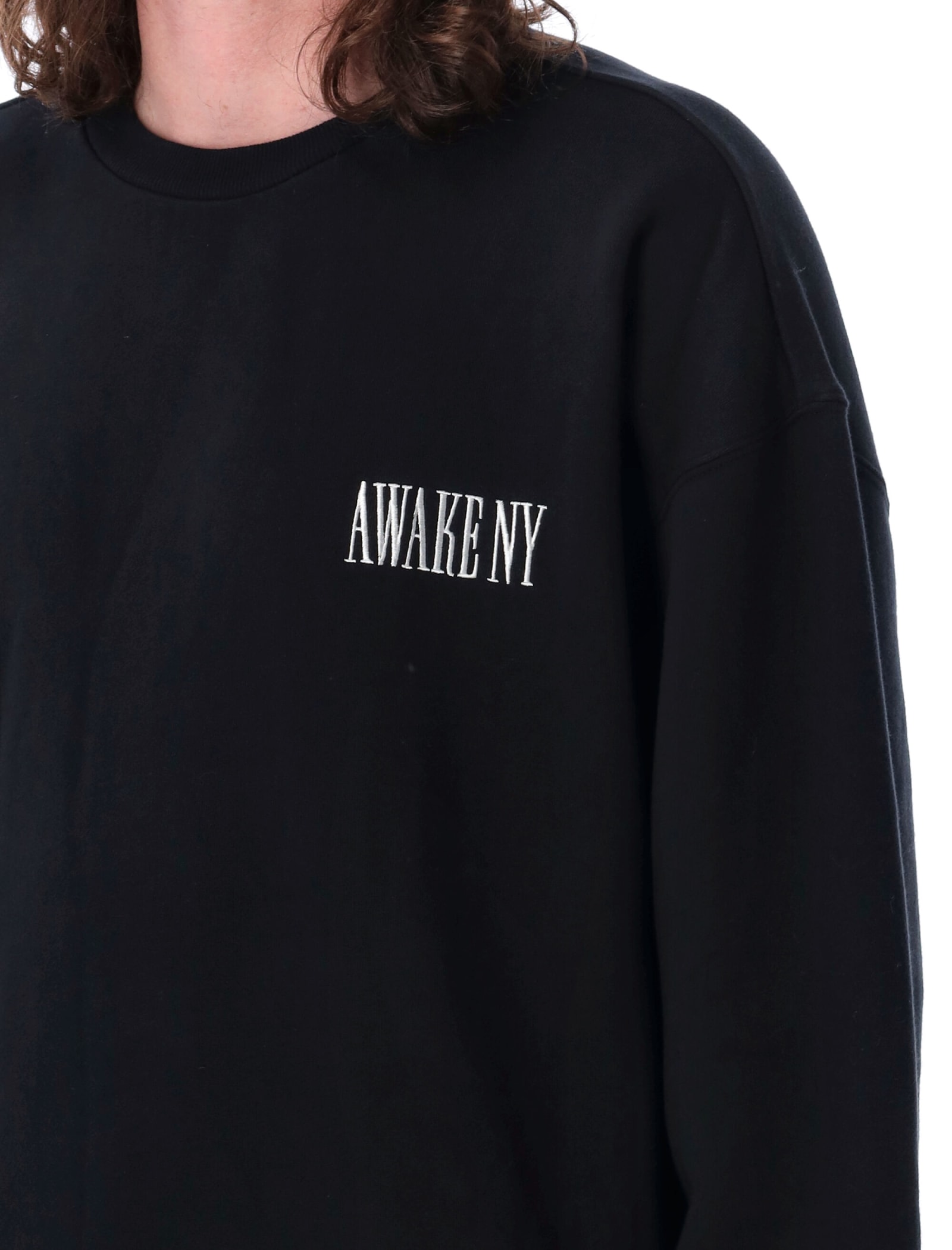 Shop Awake Ny Crewneck Sweatshirt In Black
