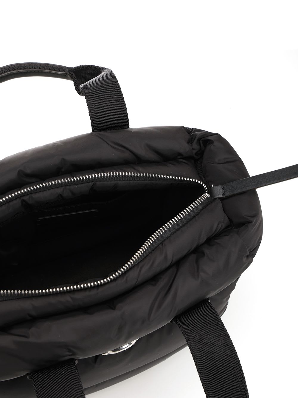 Moncler Borsa A Mano Caradoc Mini In Tessuto Nero Donna In Gray