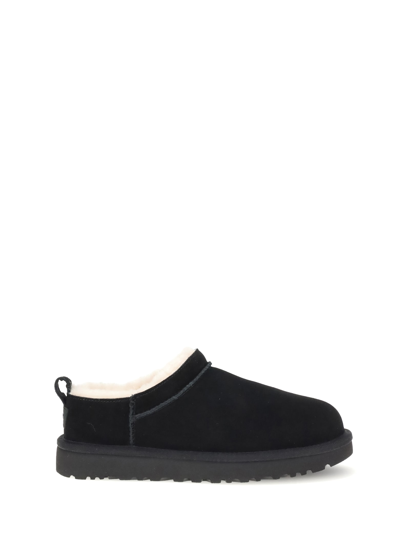 Ugg Micro Slippers With Flat Platform Sole In Black