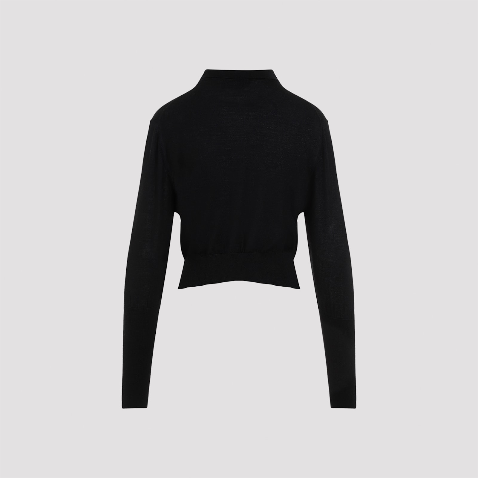 Shop Simone Rocha Merino And Silk Cardigan In Black Clear