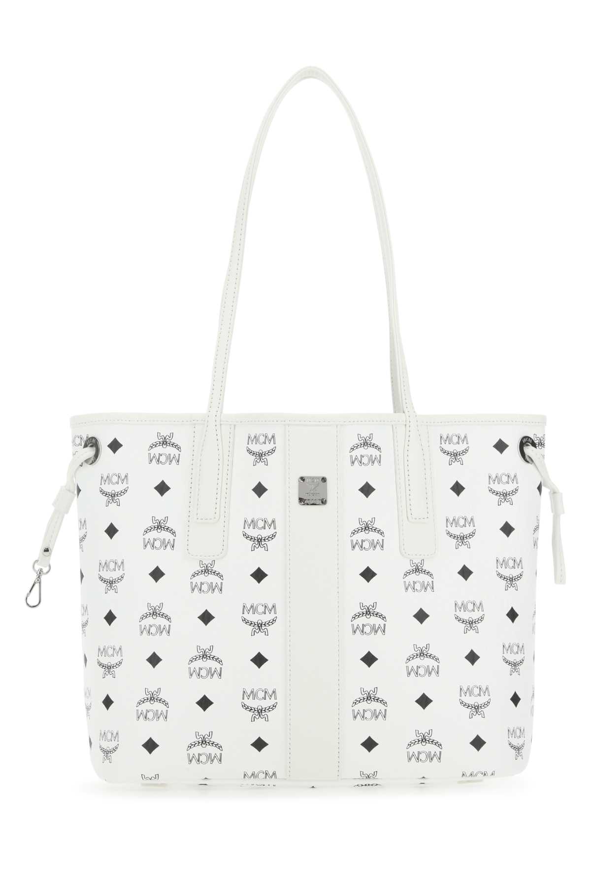 White Canvas Reversible Liz Shopping Bag