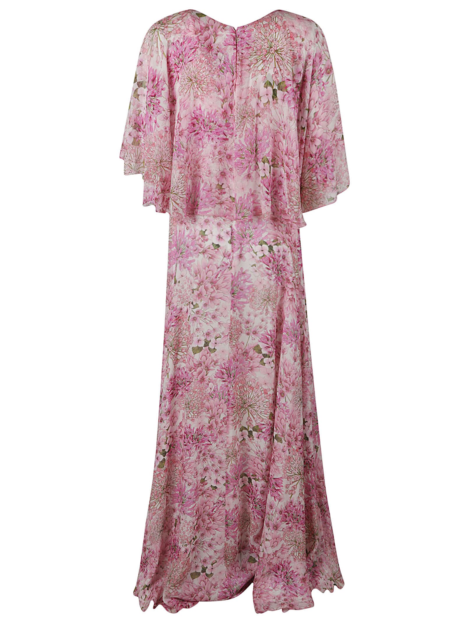 Shop Giambattista Valli All-over Floral Print Dress In Pink
