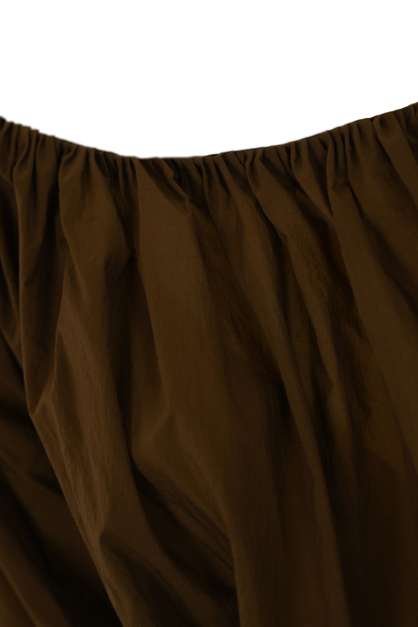 Philosophy Di Lorenzo Serafini One-shoulder Brown Top With Voluminous Silhouette In Marrone