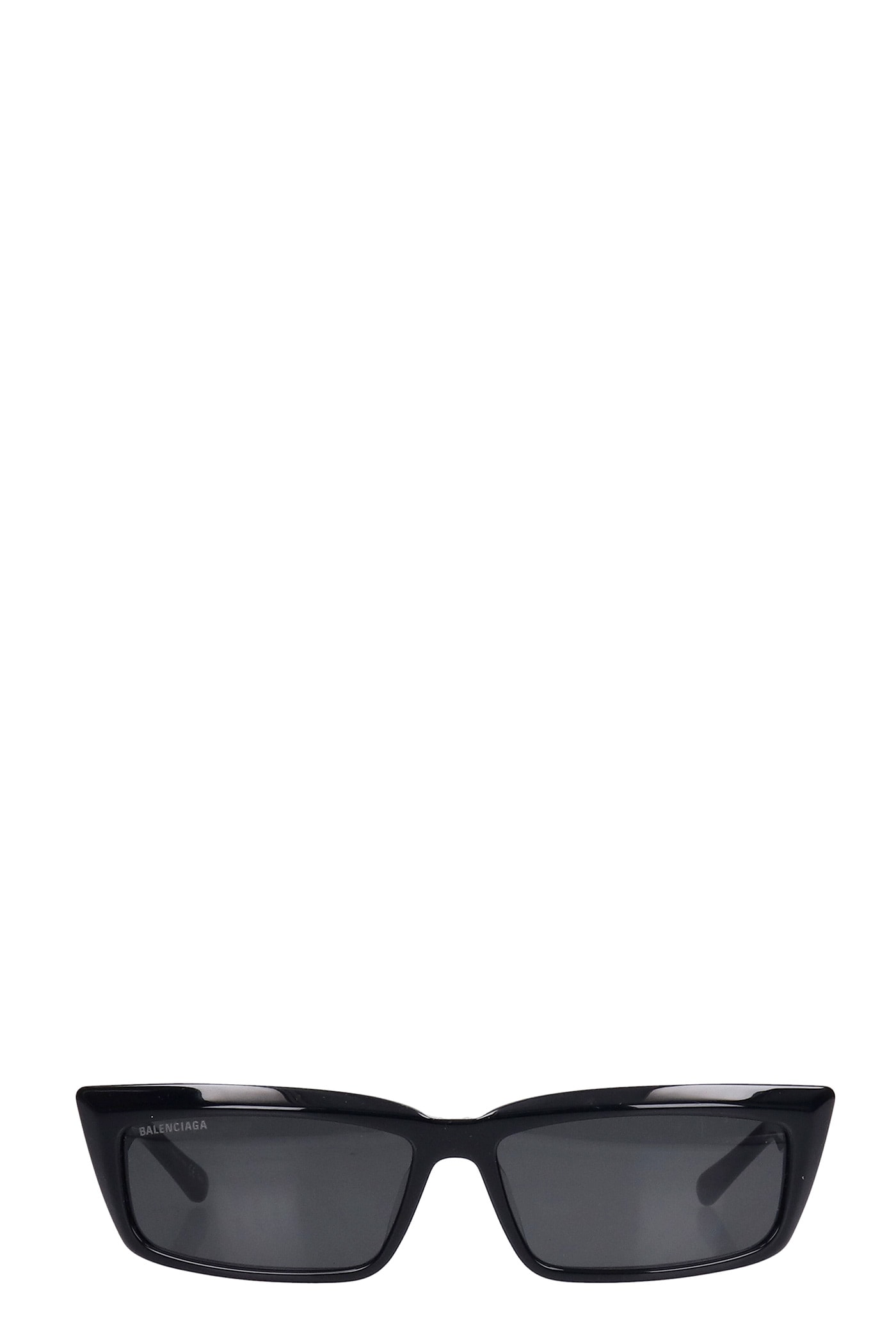 Balenciaga Rim Rectangle Sunglasses In Black Synthetic Fibers