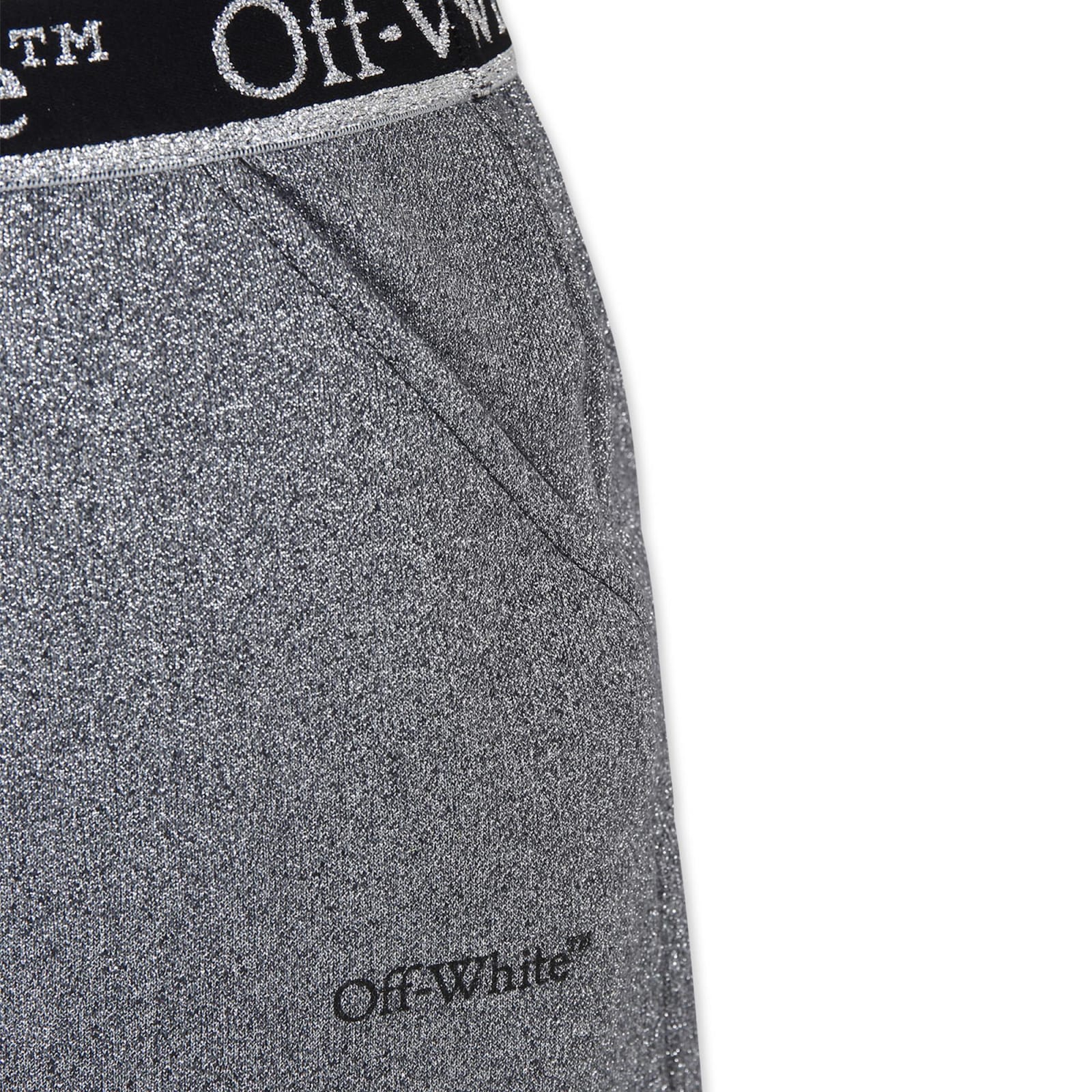 Off-white Grey Skirt For Girl With Logo In Grey