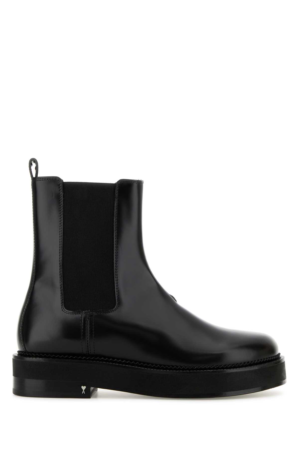 Black Leather Ankle Boots