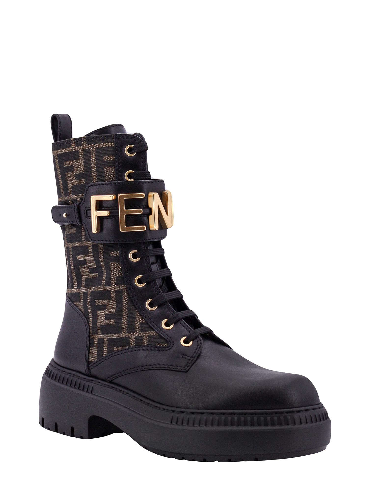 Shop Fendi Graphy Boots In Nero