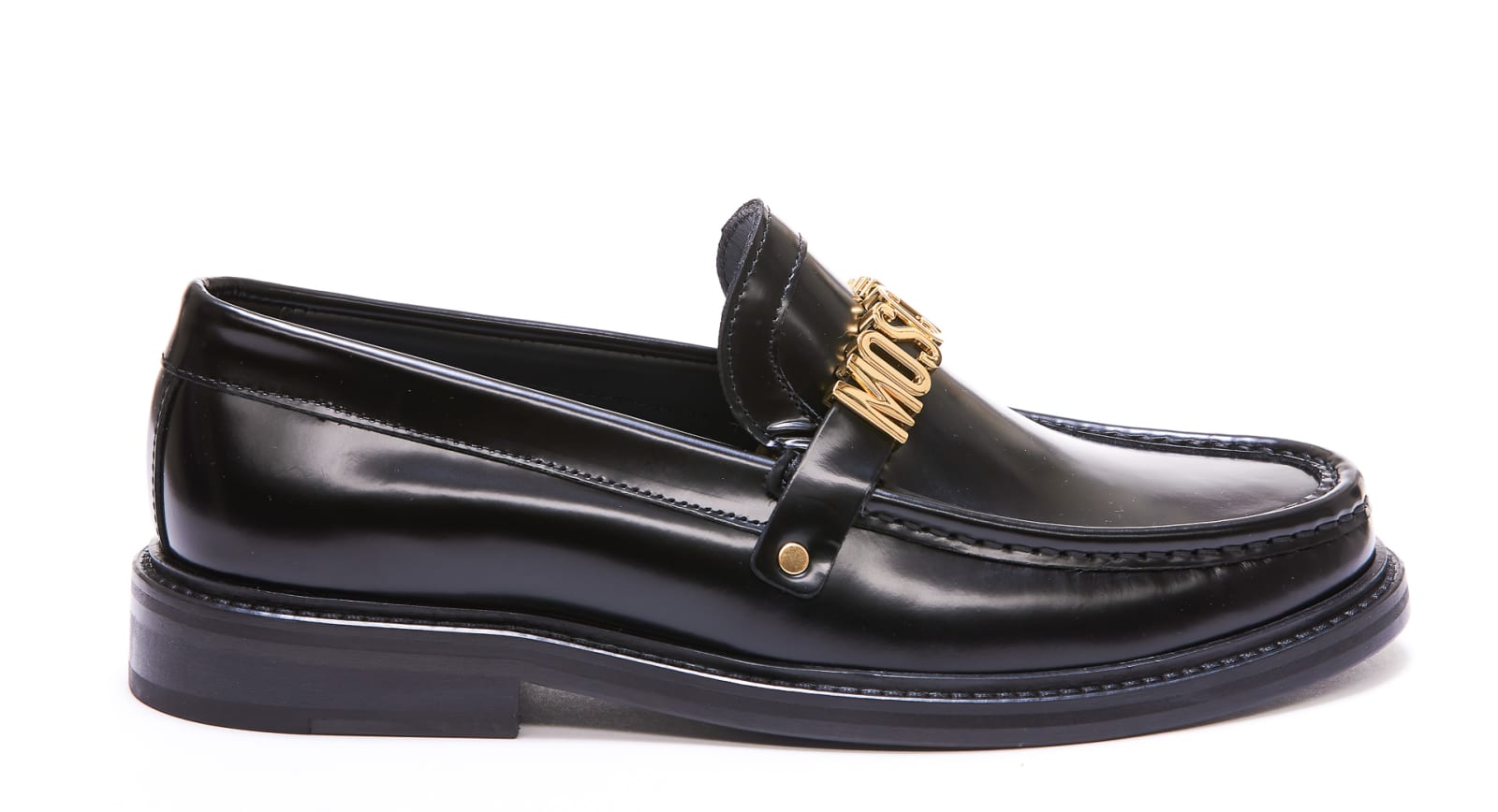 Moschino Logo Loafers In 0000