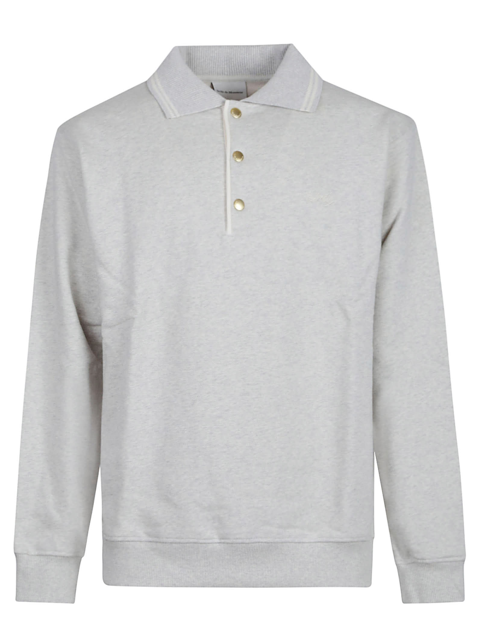 Drôle De Monsieur Polo Sweatshirt In Gray