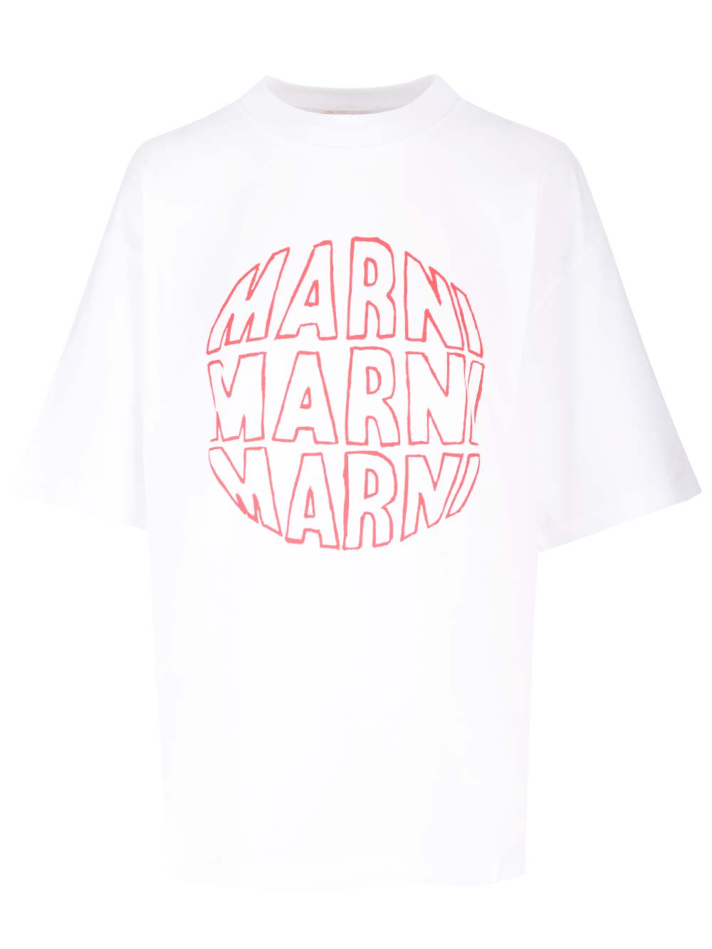 Shop Marni Straight Cut T-shirt In White