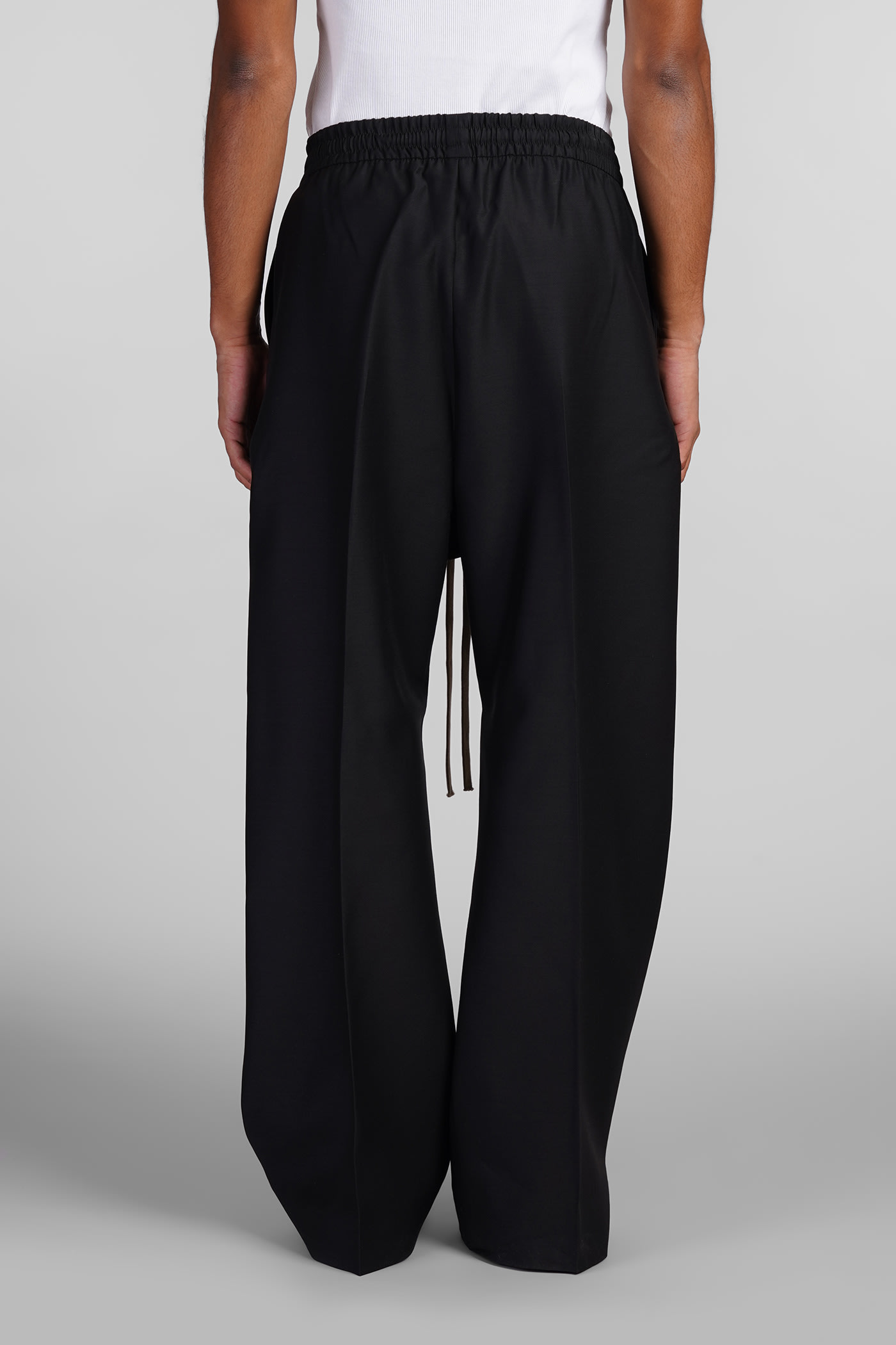 Shop Fear Of God Pants In Black Wool