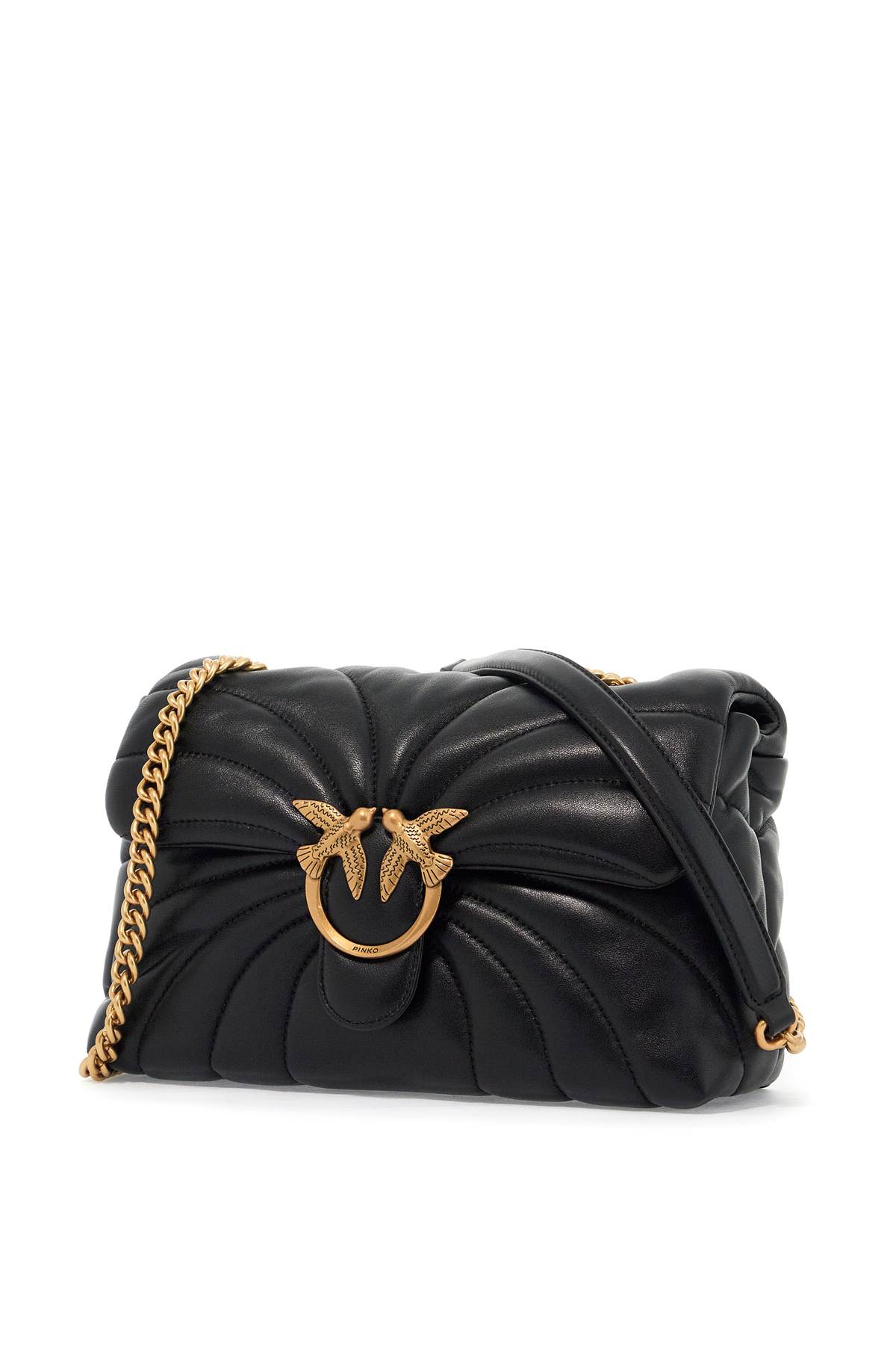 Shop Pinko Ed\n\nlove Puff Classic Butterfly Qu In Nero-antique Gold (black)