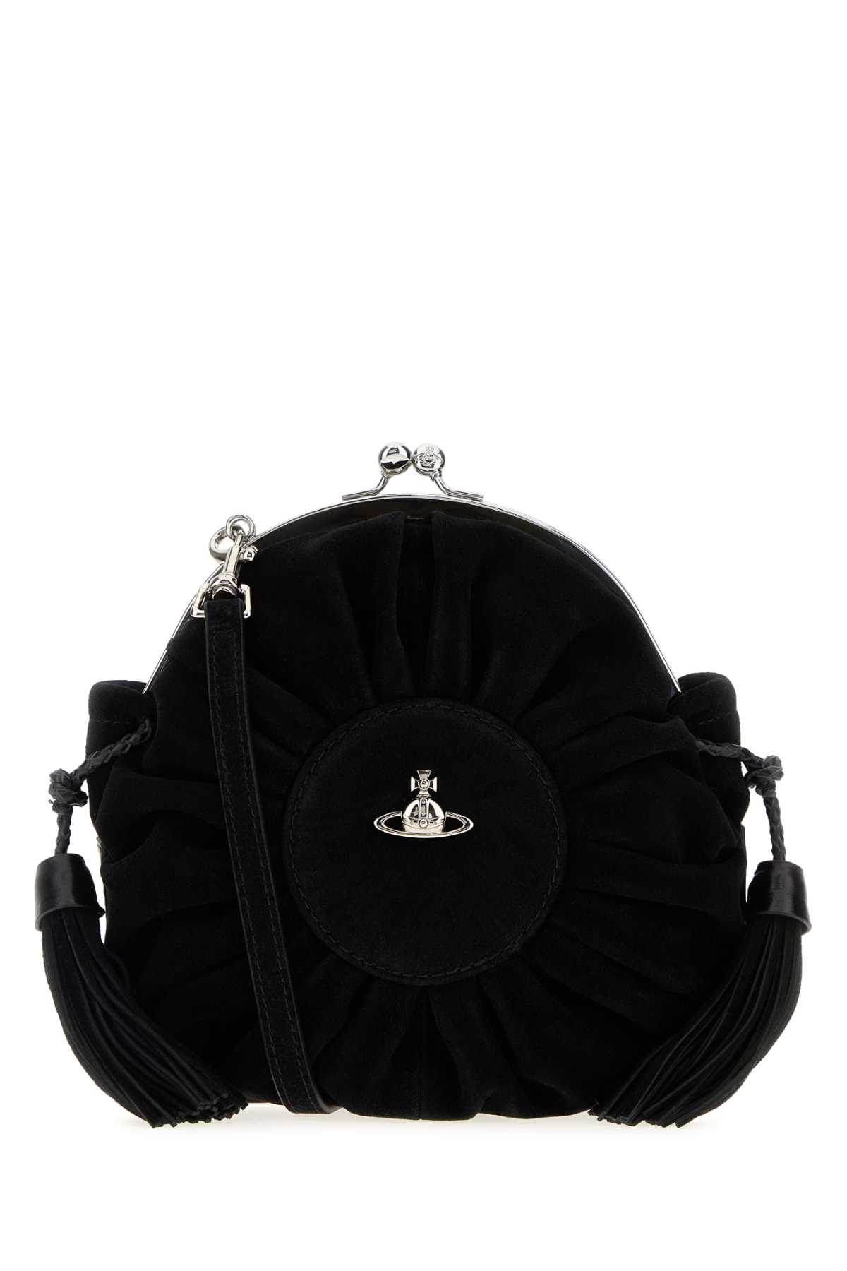 Vivienne Westwood Rosie Shoulder Bag With Tassel And Handle In Black
