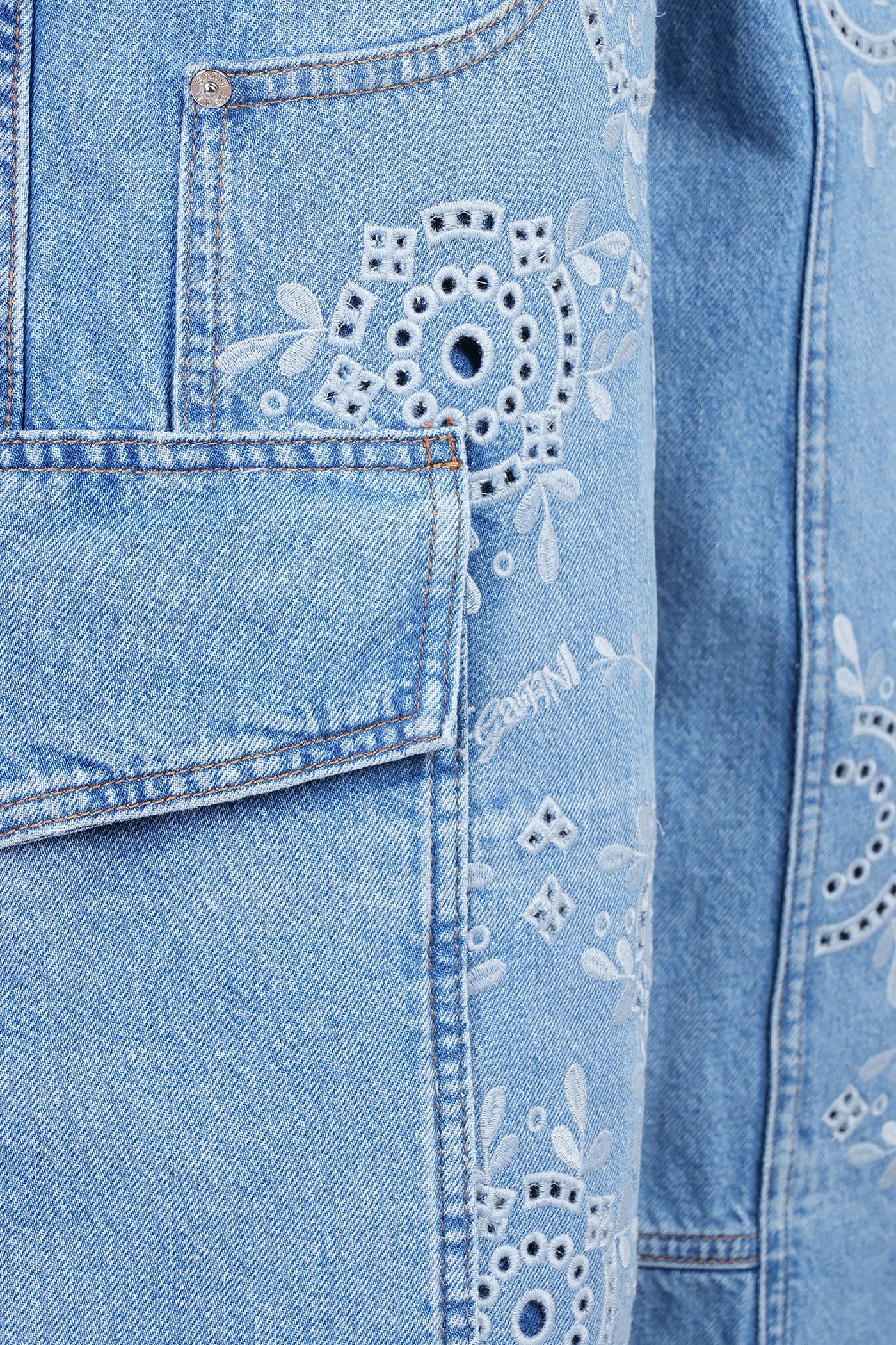 Ganni Jeans In Blue Cotton