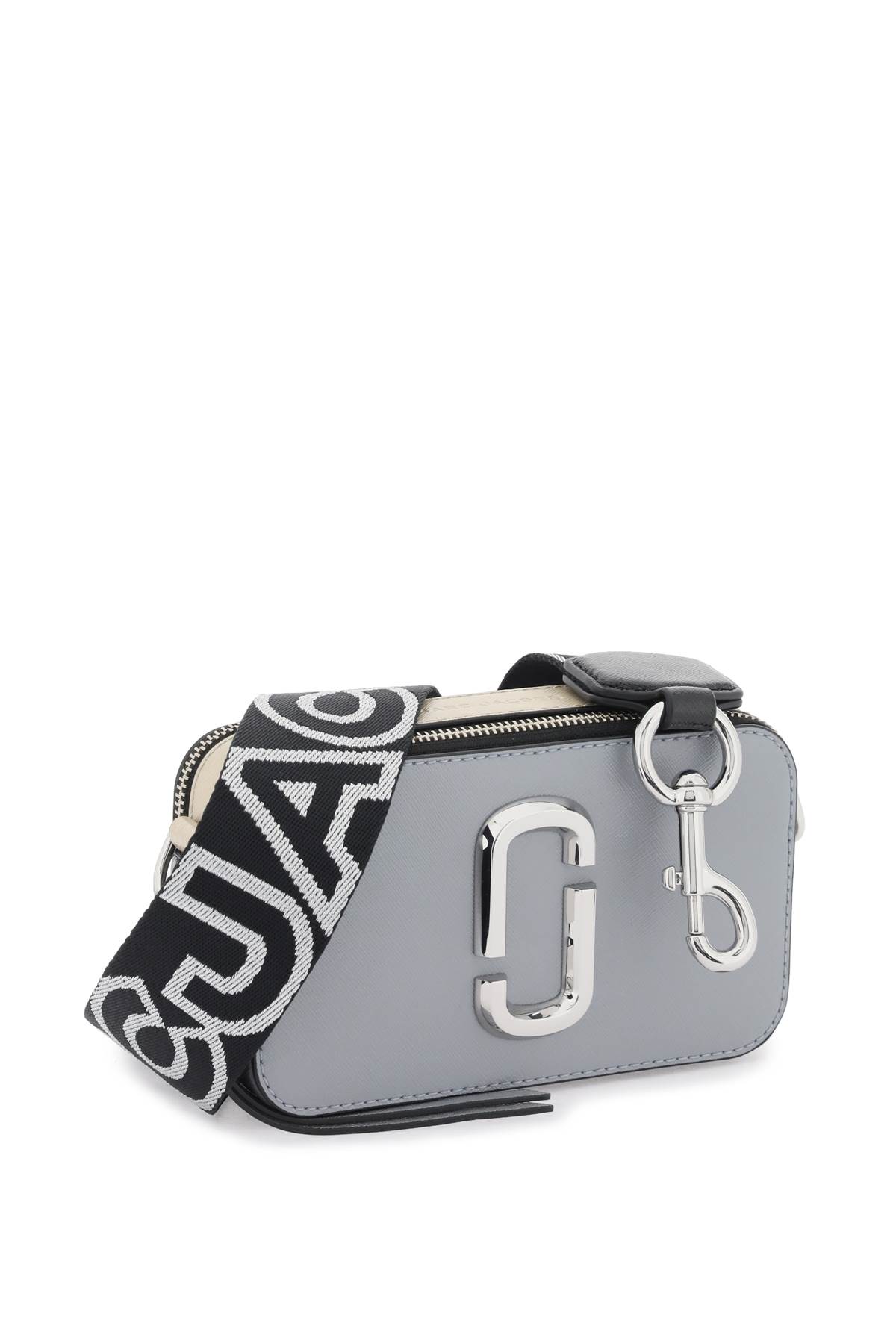 Shop Marc Jacobs The Snapshot Camera Bag In Wolf Grey/multi (silver)