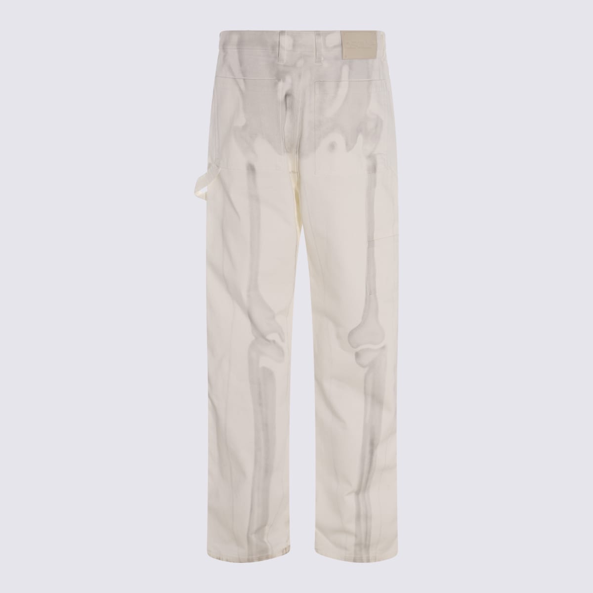 Shop Off-white White Cotton Denim Scan Jeans