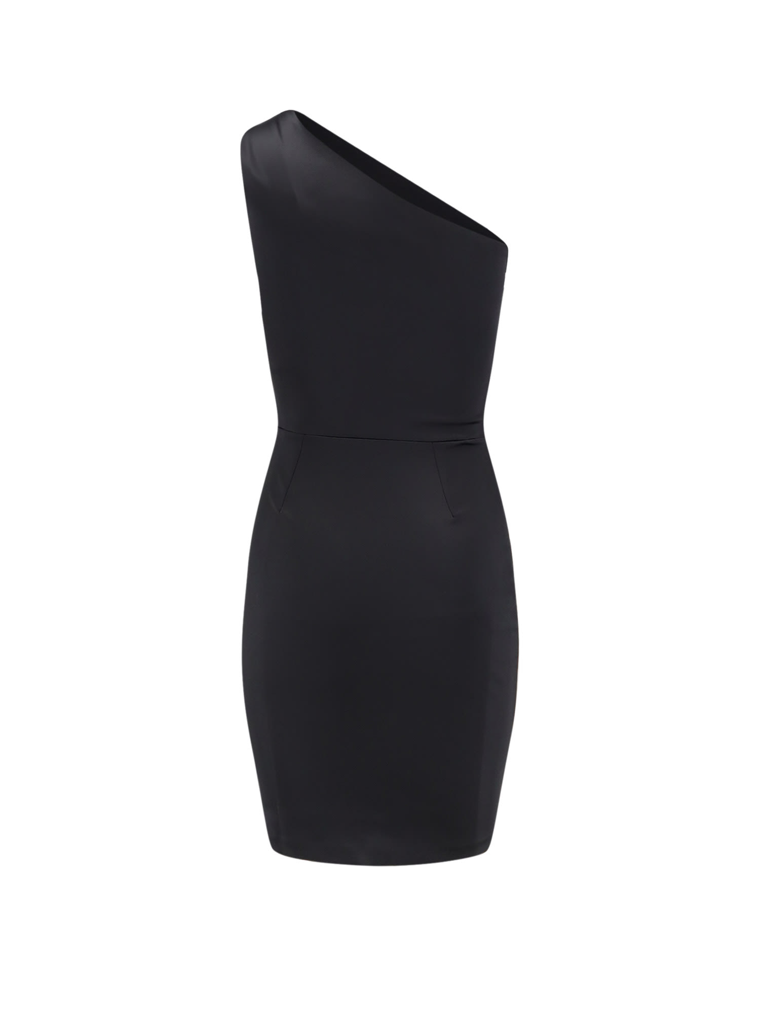 La Petit Robe Di Chiara Boni Zenax Short Satin Dress In Black