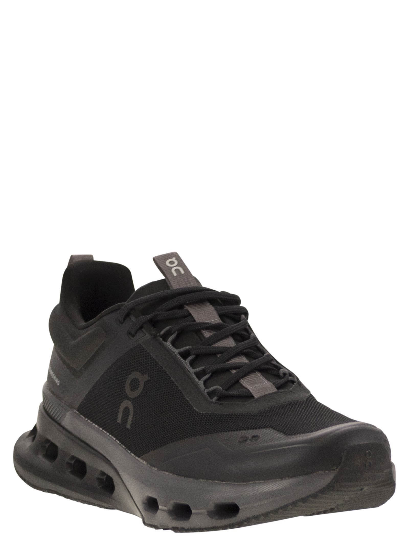 On Cloudnova X - Technical Fabric Trainers In Black