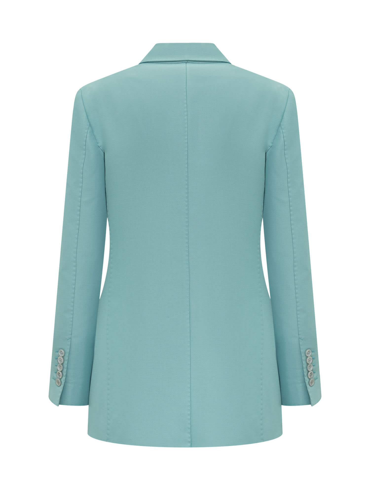 Shop Tom Ford Virign Wool And Viscose Blend Jacket In Light Turquoise