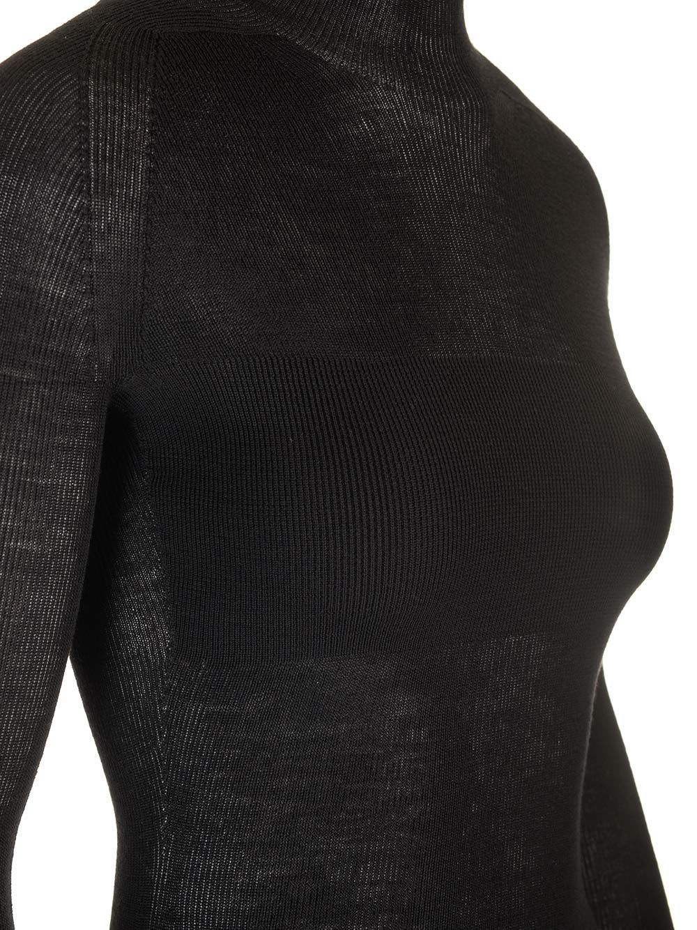 Shop Versace Merino Wool Turtleneck In Black